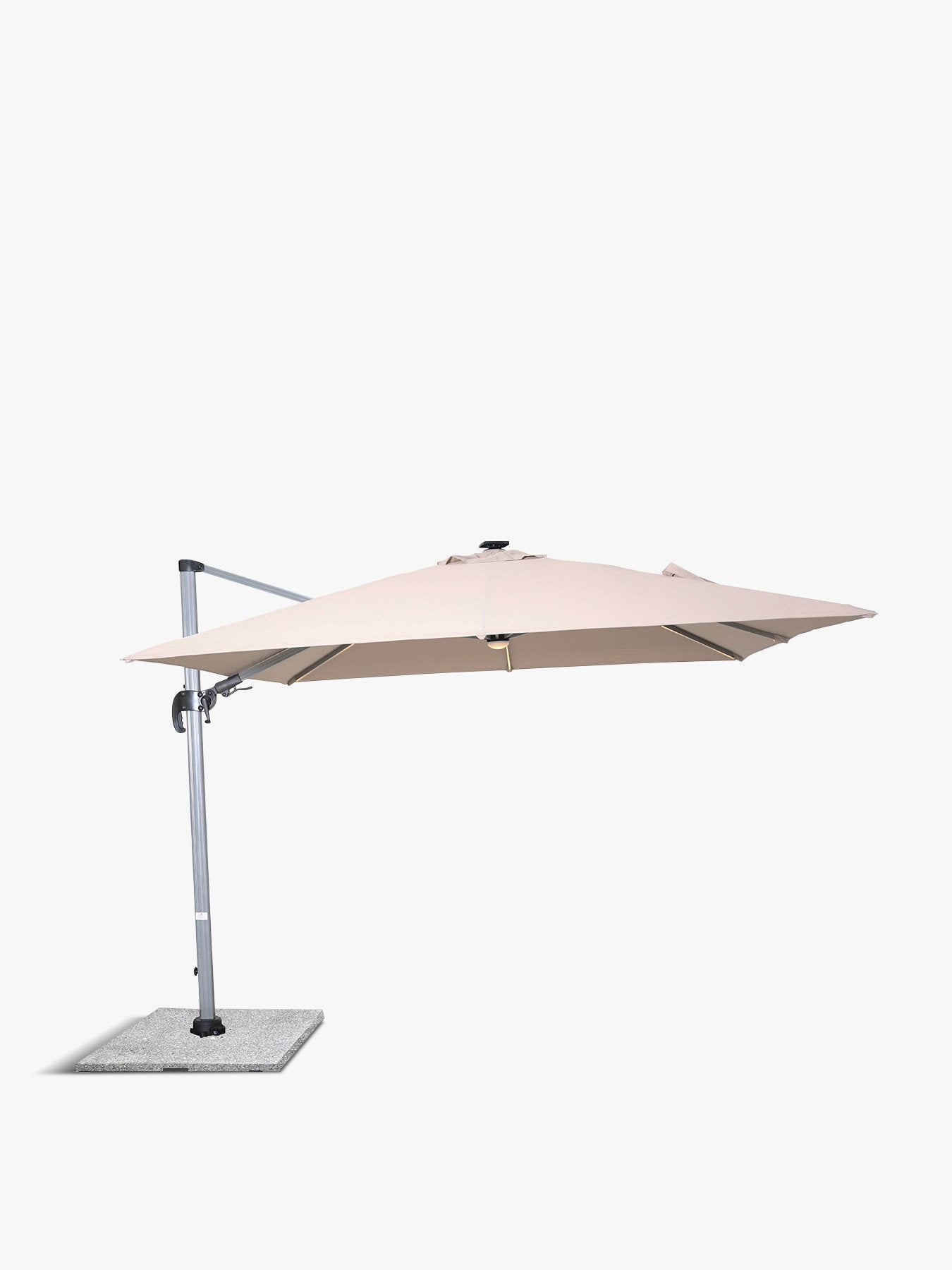 Truro Square Side Post Parasol, Base and Cover