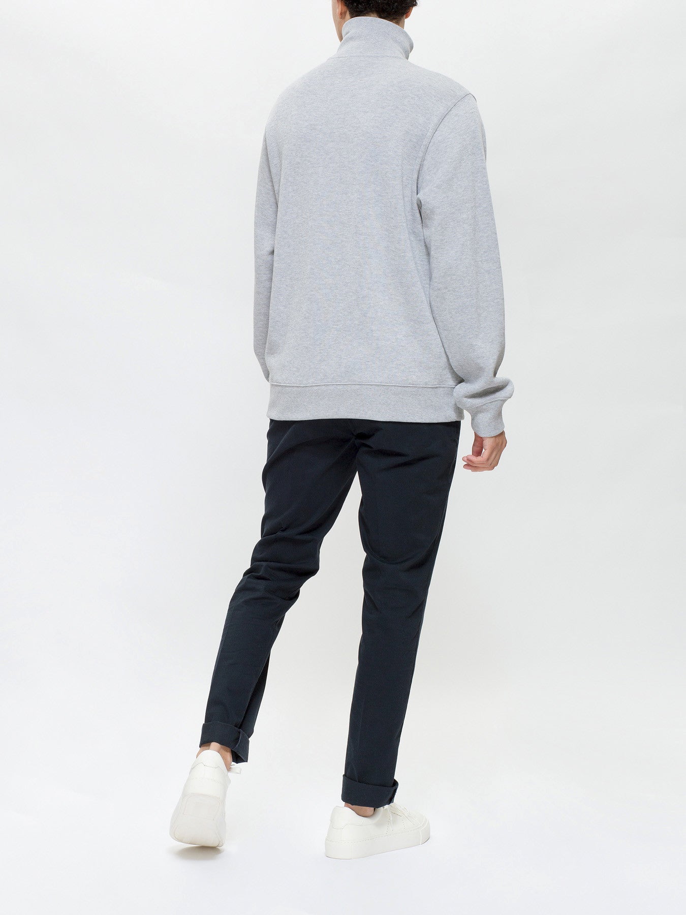 Zip Collar Cotton Sweatshirt