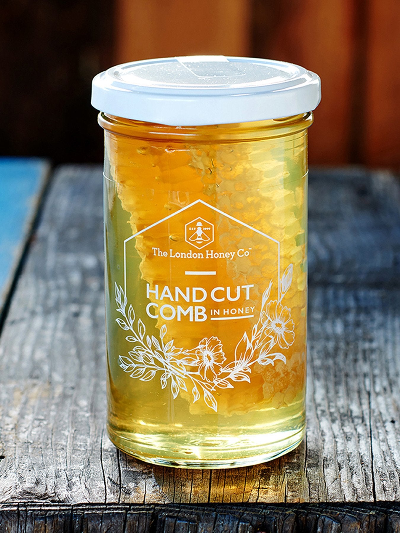 Hand Cut Comb in Honey Jar 350g