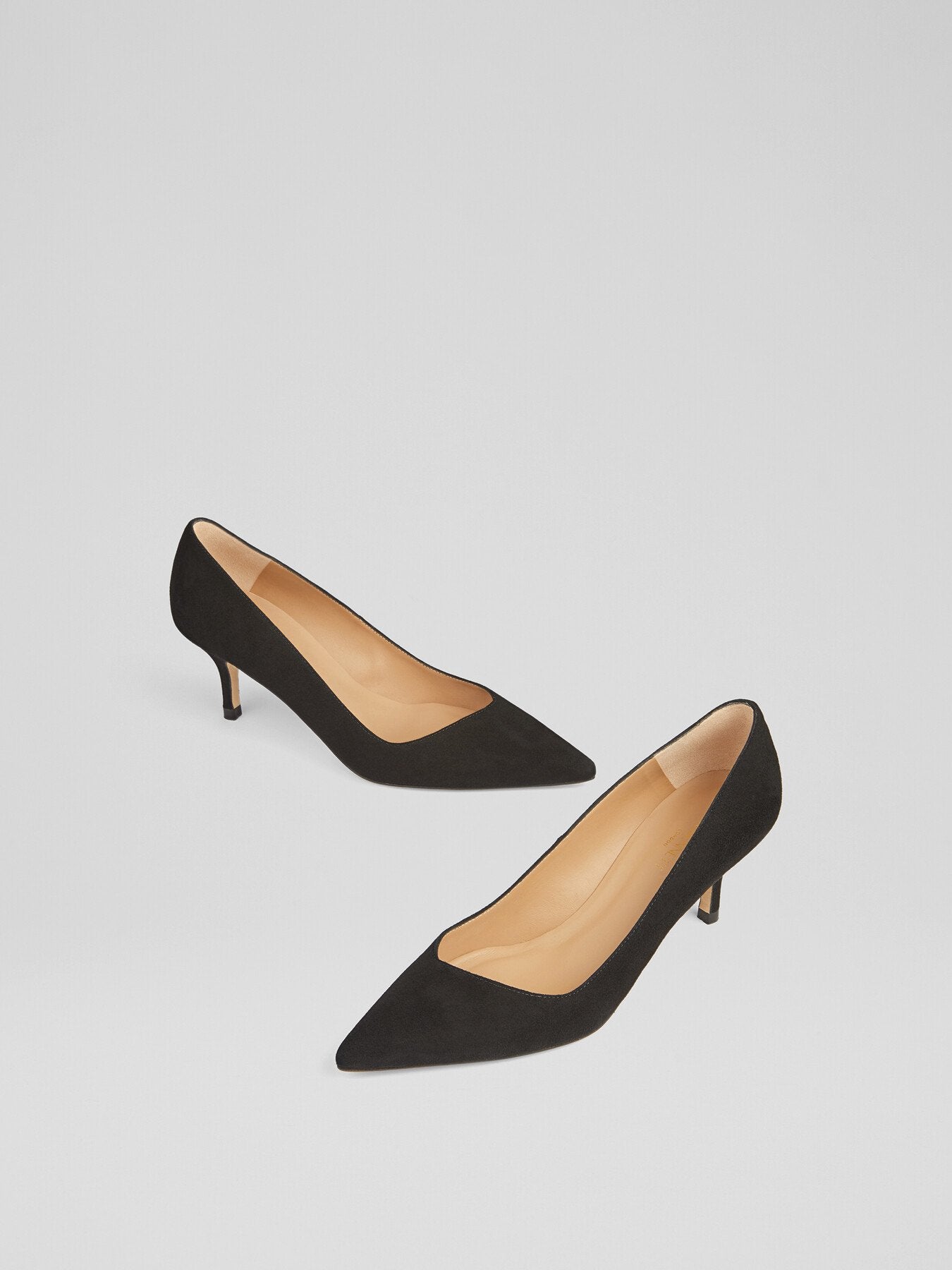Farah Suede Asymmetric Kitten Heel Courts