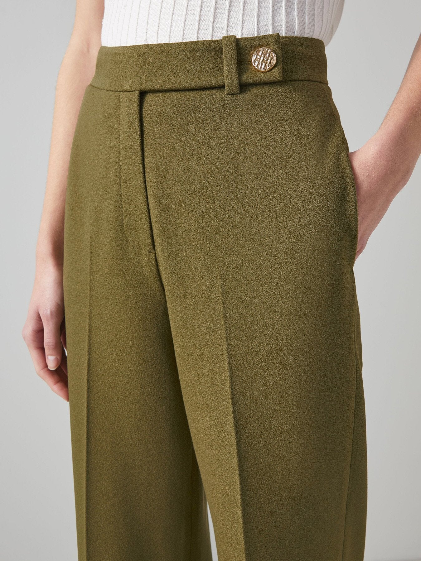 Billie Olive Tailored Crop Wide Trouser