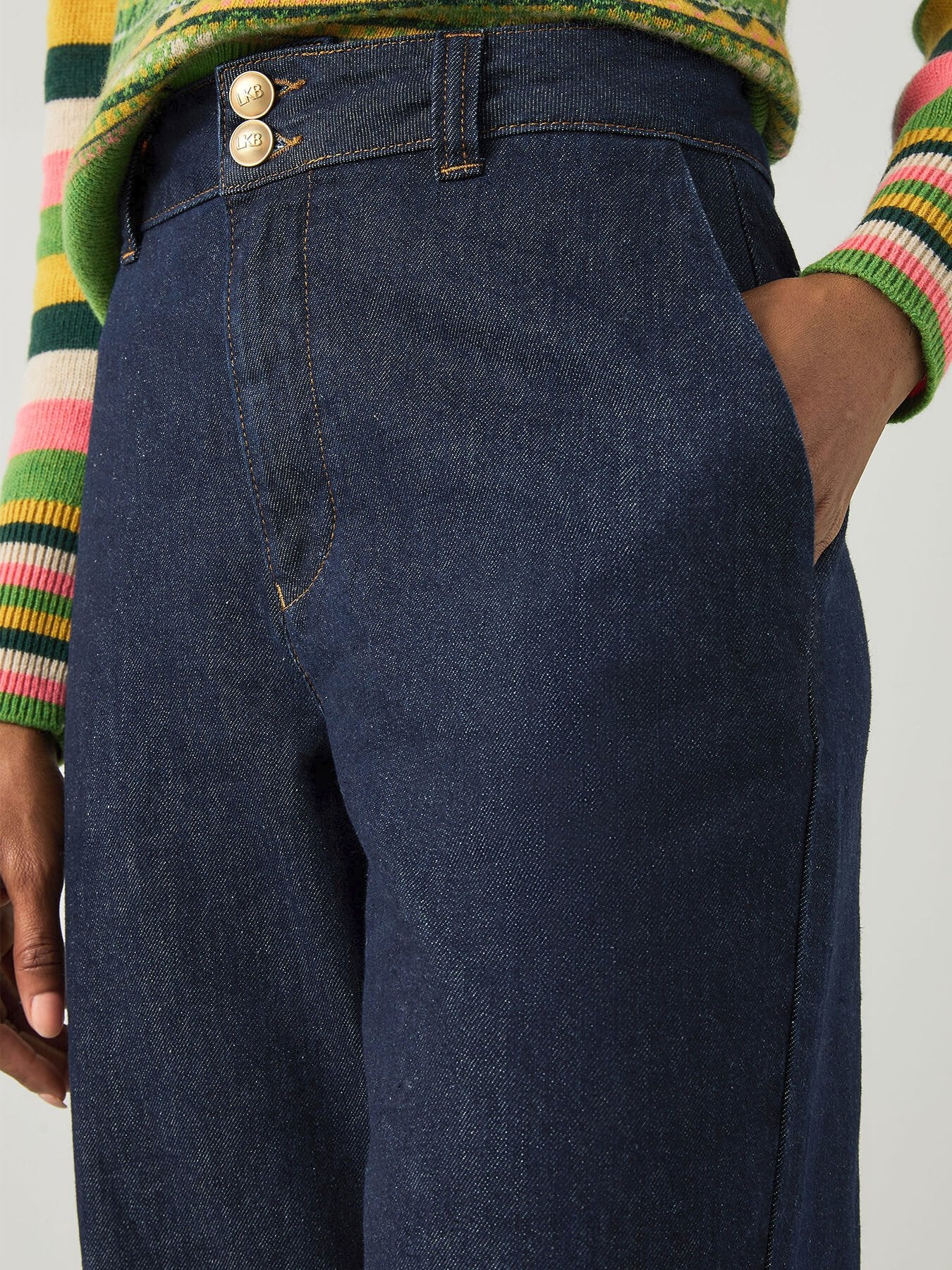 Greta Deep Indigo High Waist Straight Jean