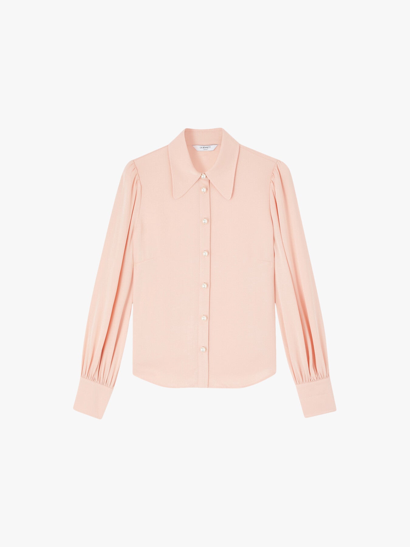 Sonya Crepe Pearl Button Blouse