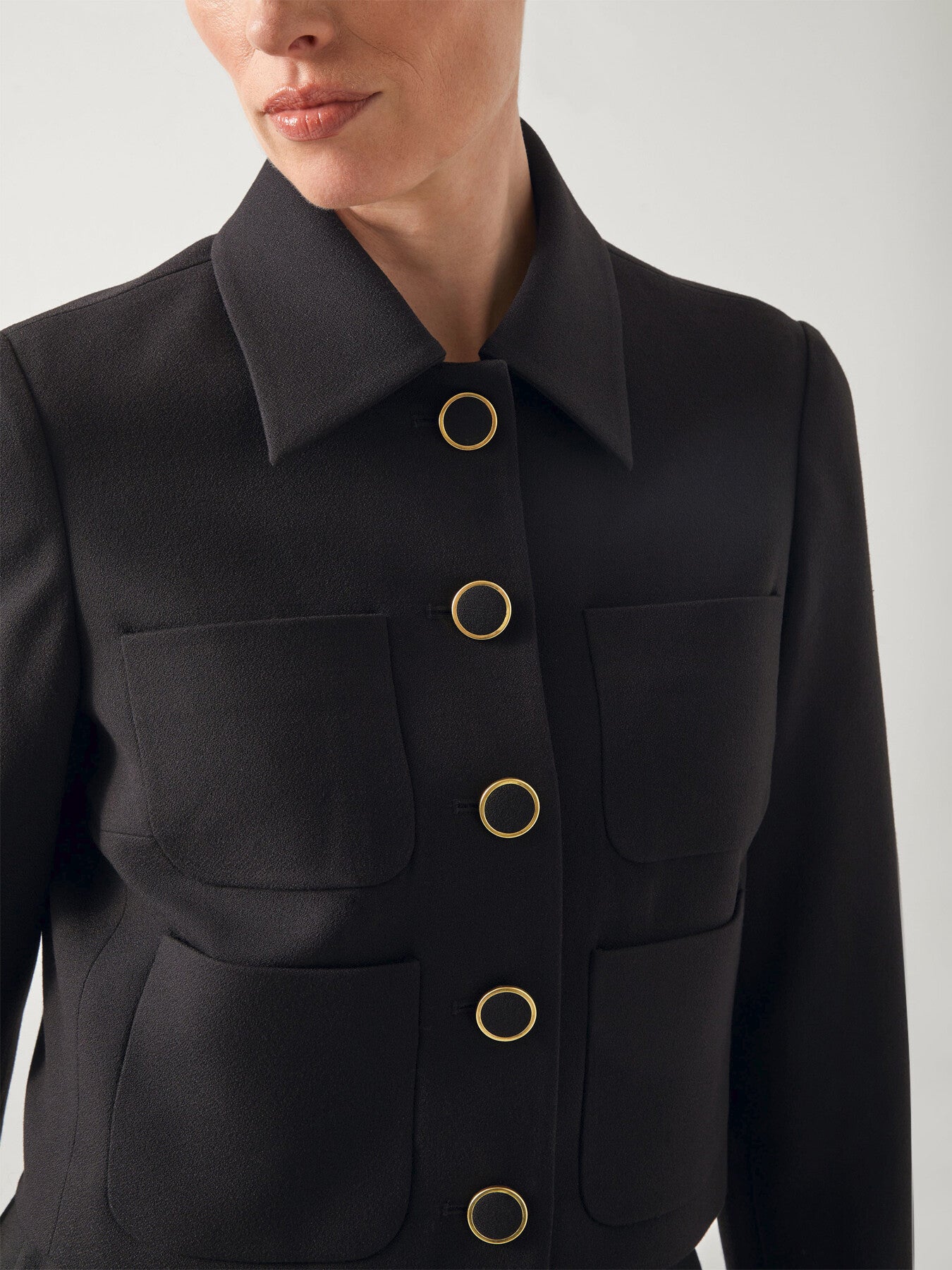 Halina Jacket With Gold Buttons