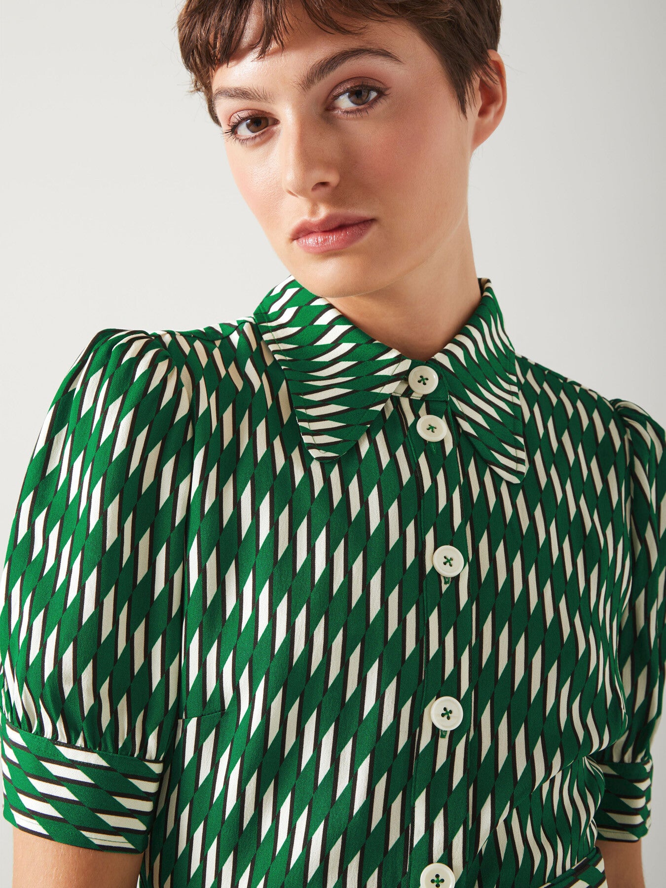 Valerie Modernist Print Shirt Dress