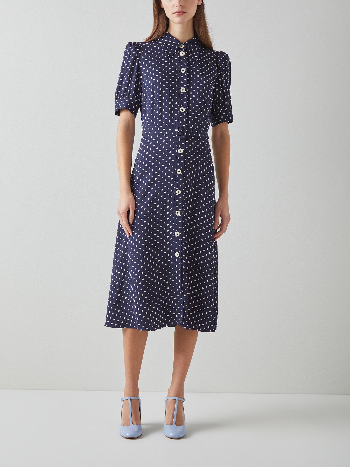 Valerie Navy And Cream Shirt Dress