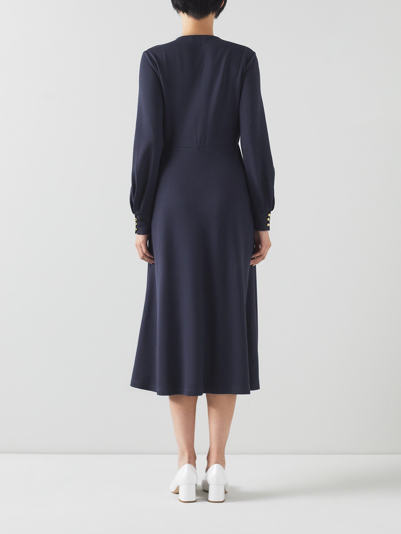 Jenny Navy Lenzing™ Ecovero™ Viscose Blend Dress