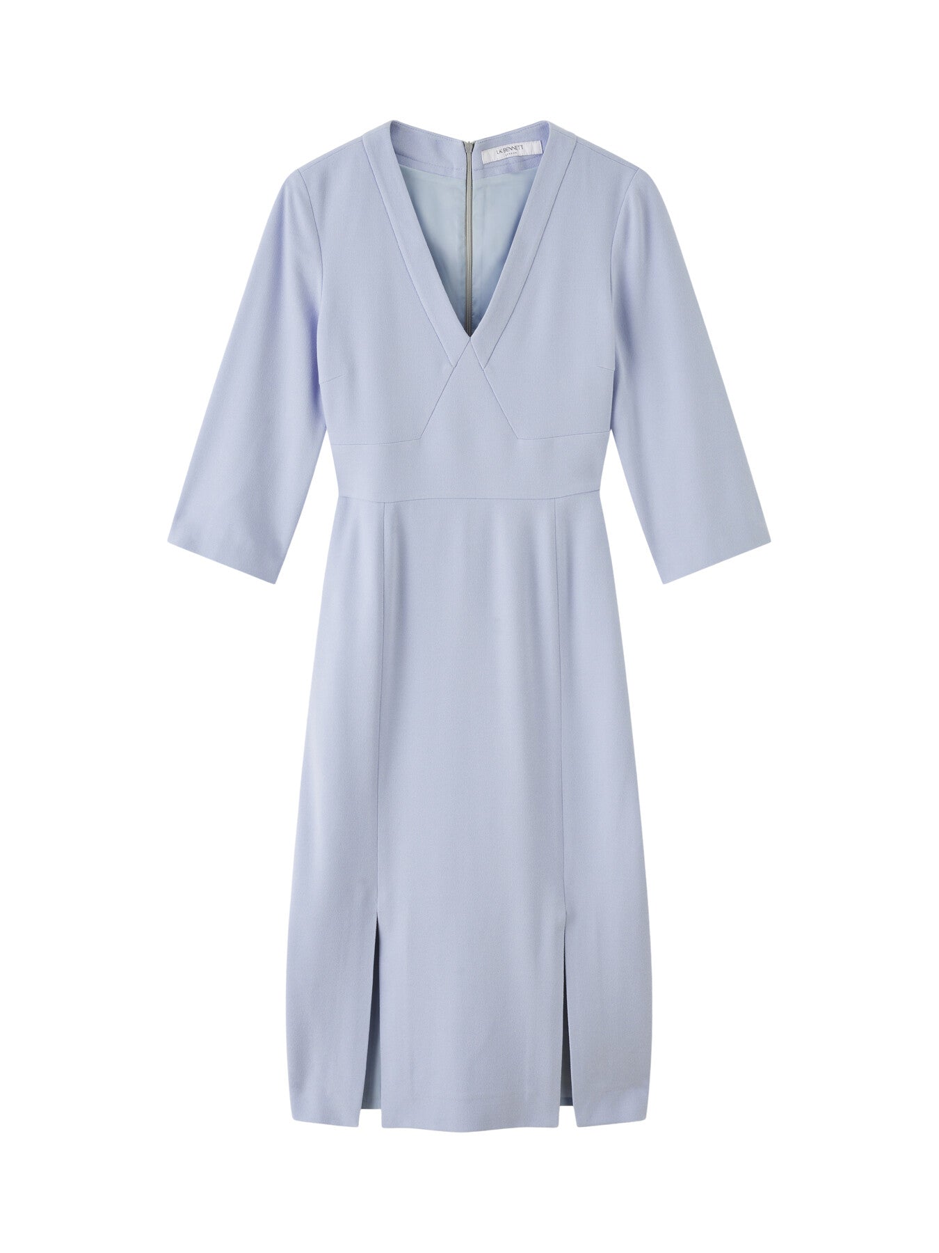 Sky Lenzing™ Ecovero™ Viscose Blend Crepe Dress