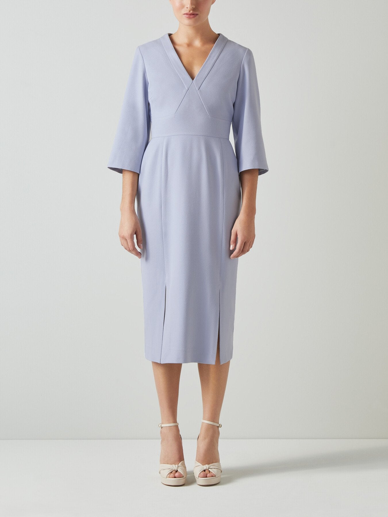 Sky Lenzing™ Ecovero™ Viscose Blend Crepe Dress