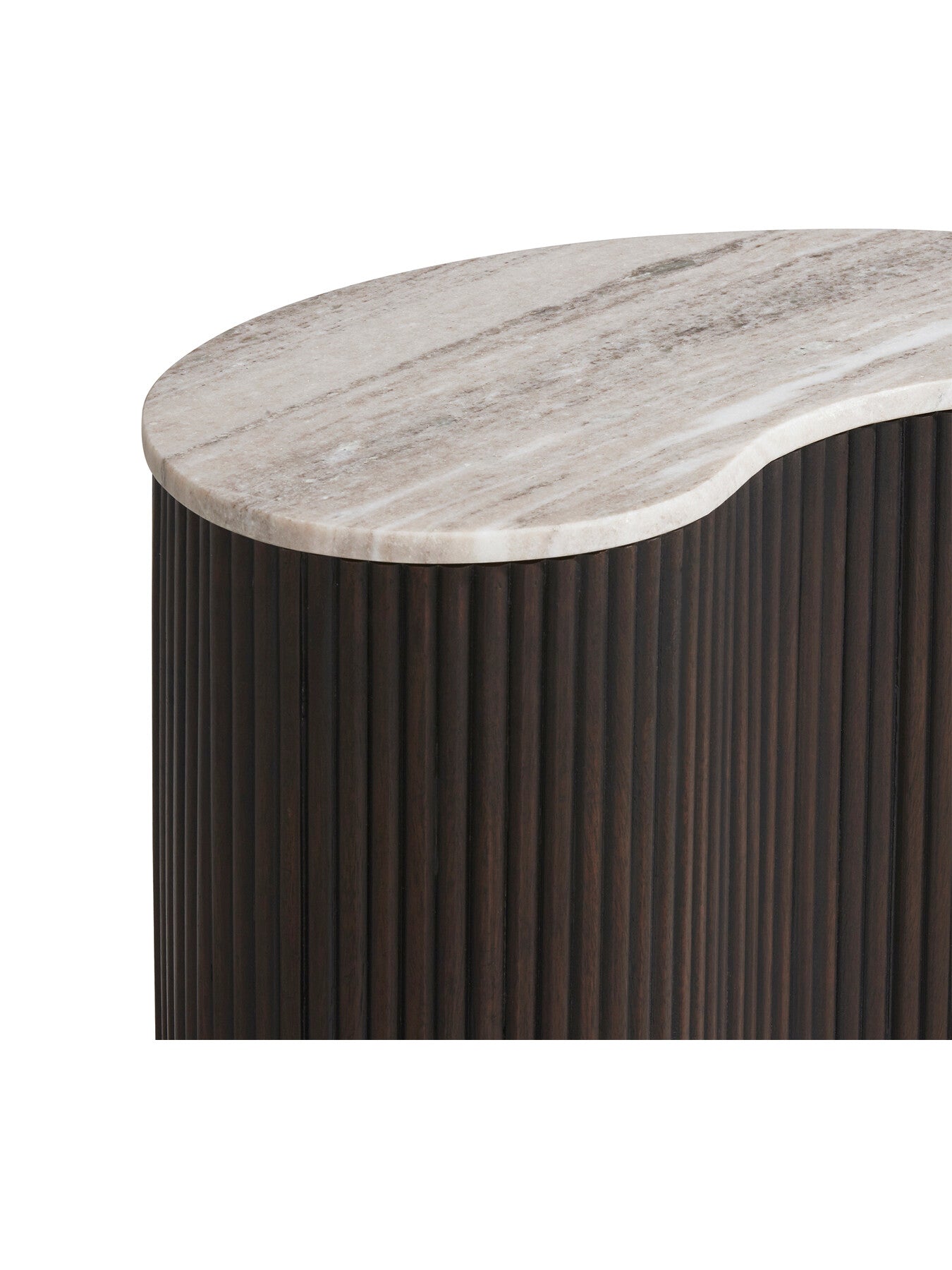 Odin Mango Wood and Marble Small Coffee Table