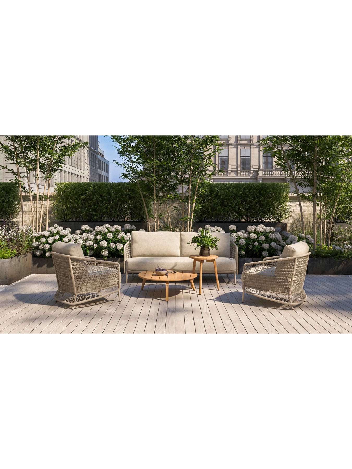 Puccini Lounge Set with Footstool and Zucca Coffee Table