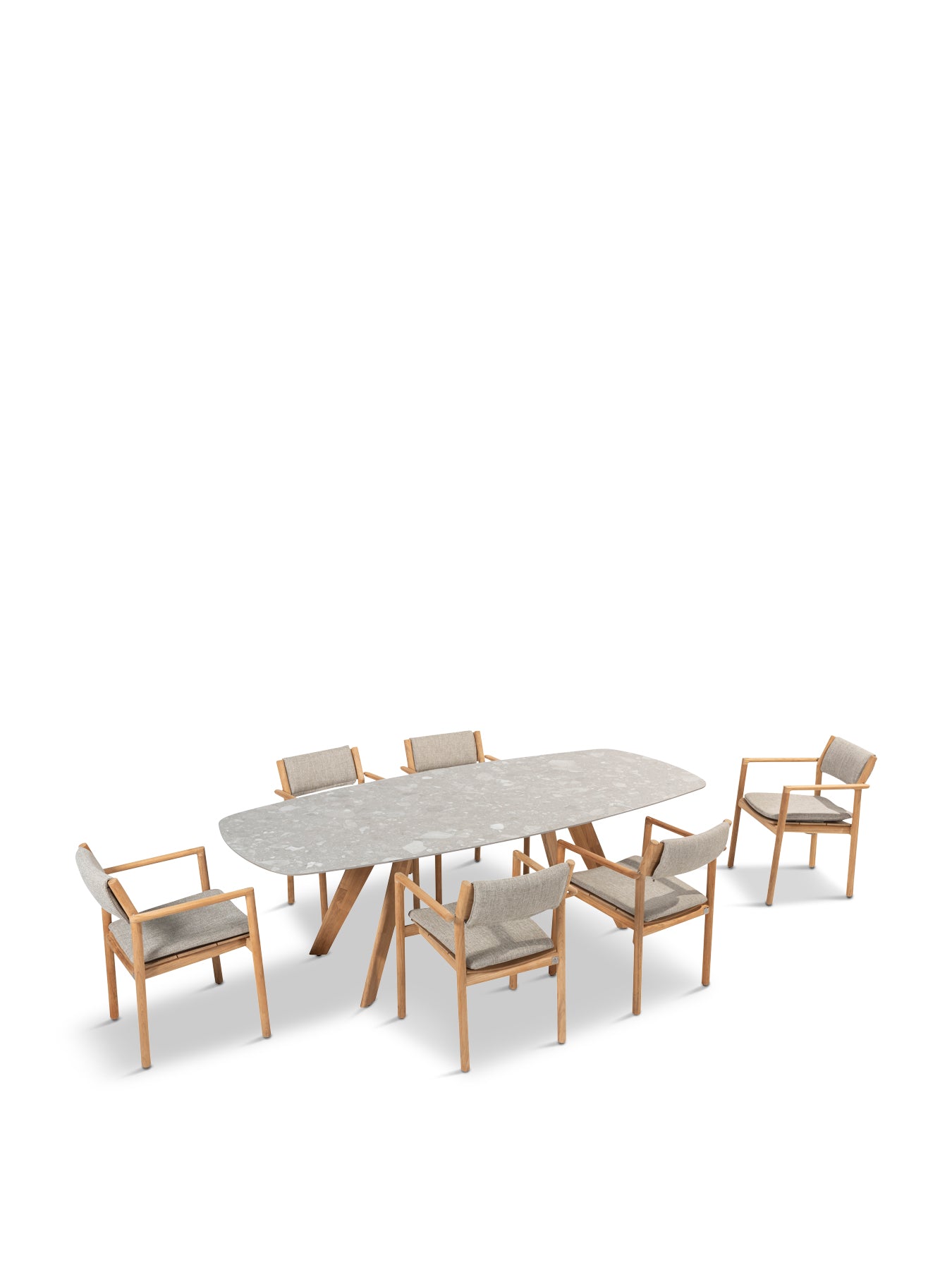 Levi Ceramic Dining Table with 6 Chairs