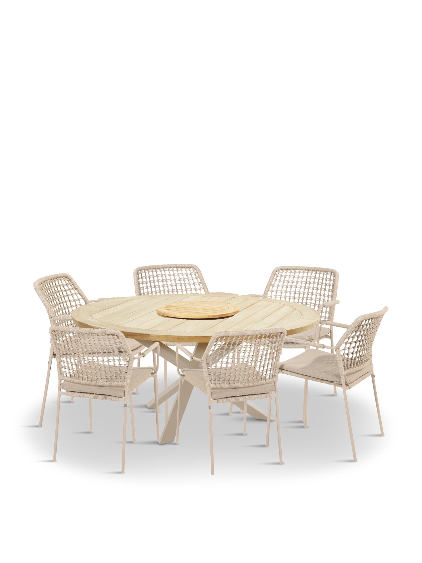 Barista Round Dining Table with 6 Chairs