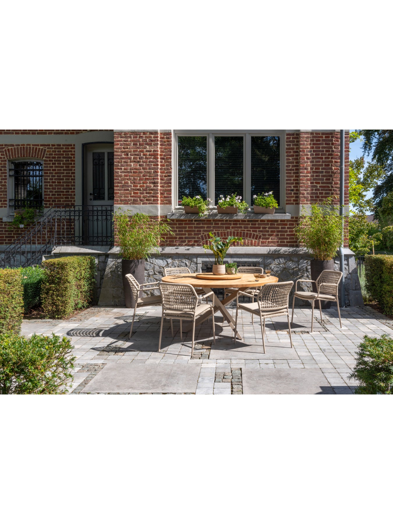 Barista Round Dining Table with 6 Chairs