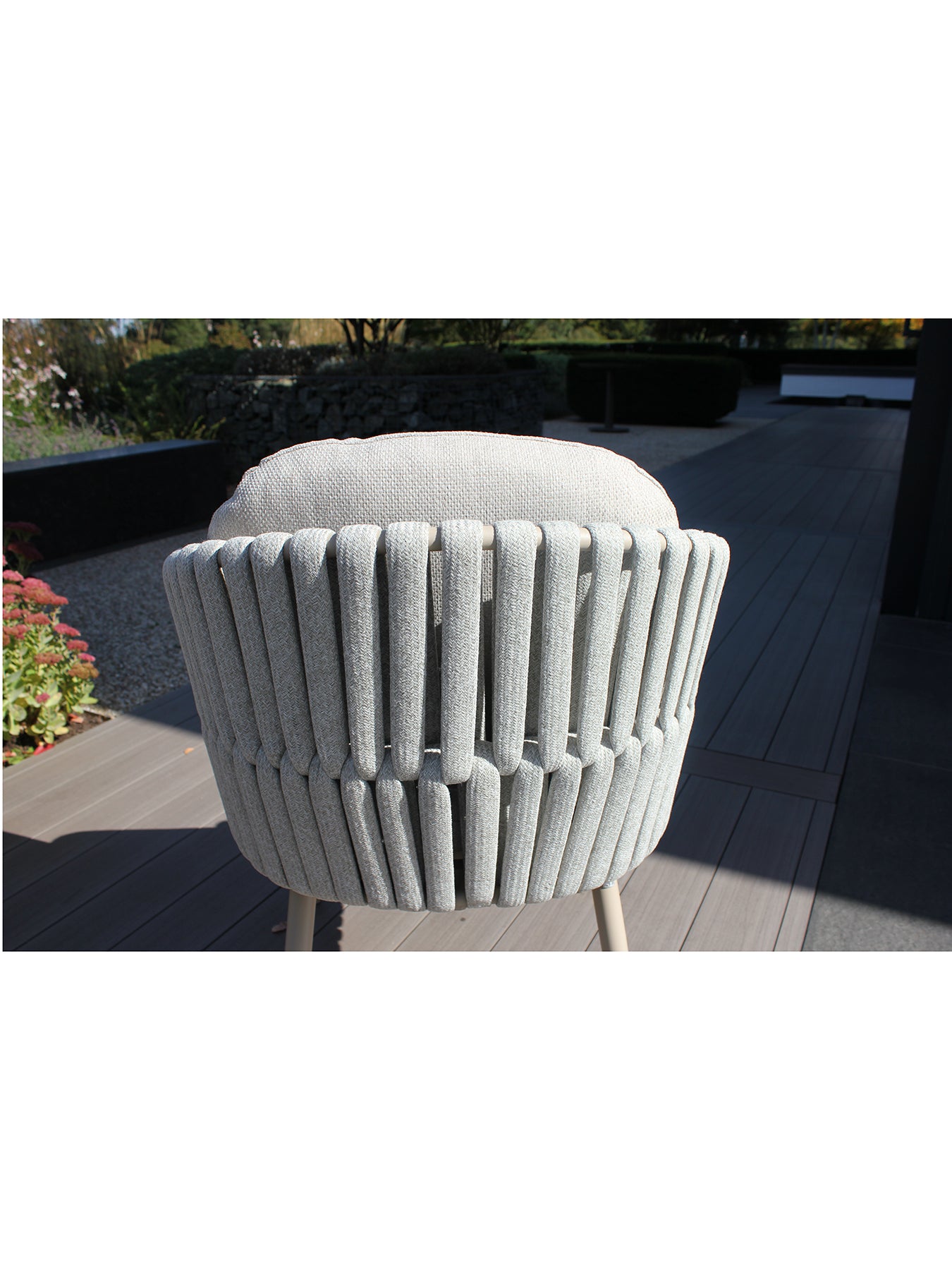 Eva 6-Seat Outdoor Dining Set with Manolo 180cm Barrel Ceramic Table