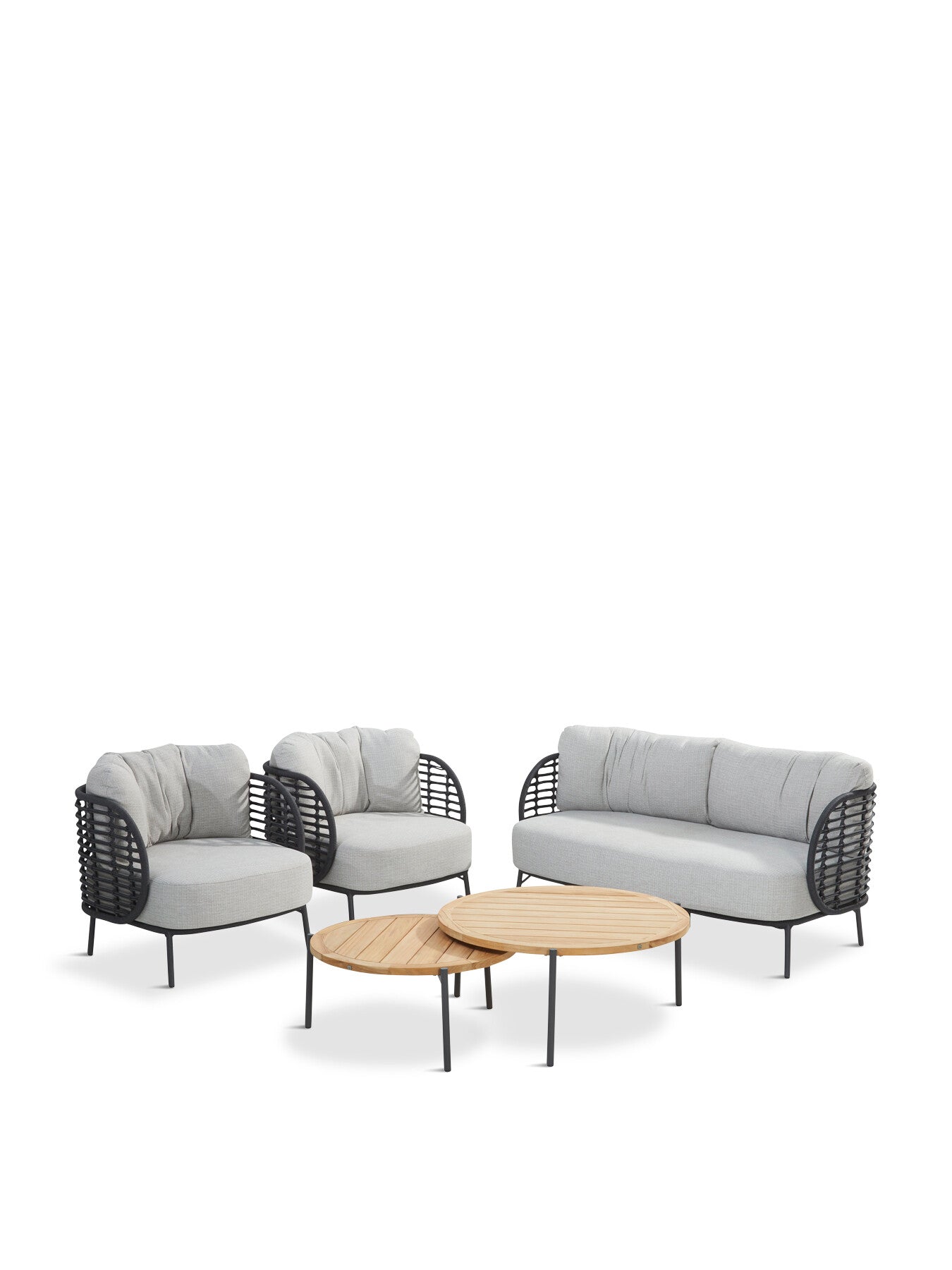 Fabrice Lounge Set with 2.5 Seater Sofa, 2 Armchairs, 9