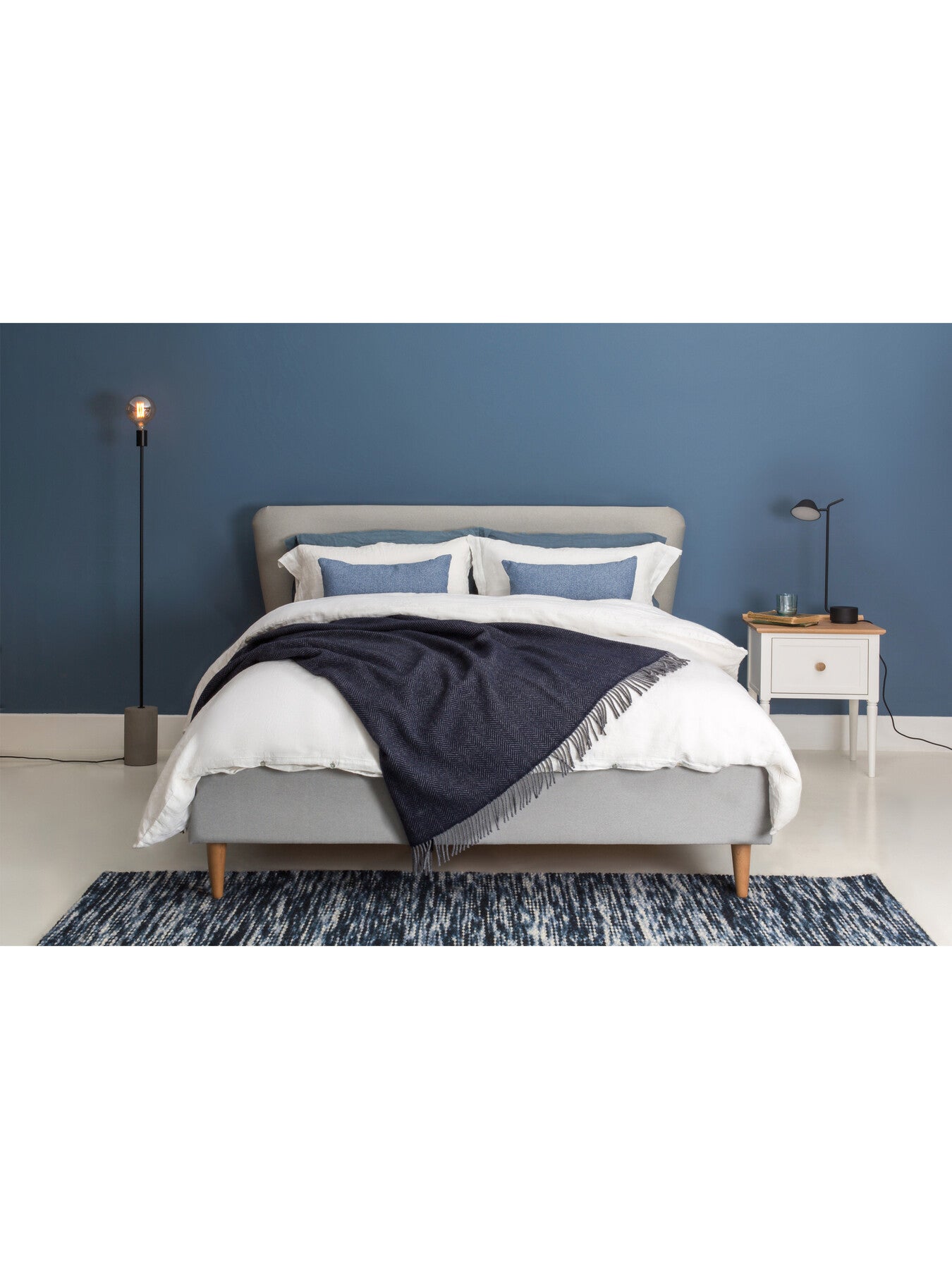 Merino & Cashmere Throw Herringbone