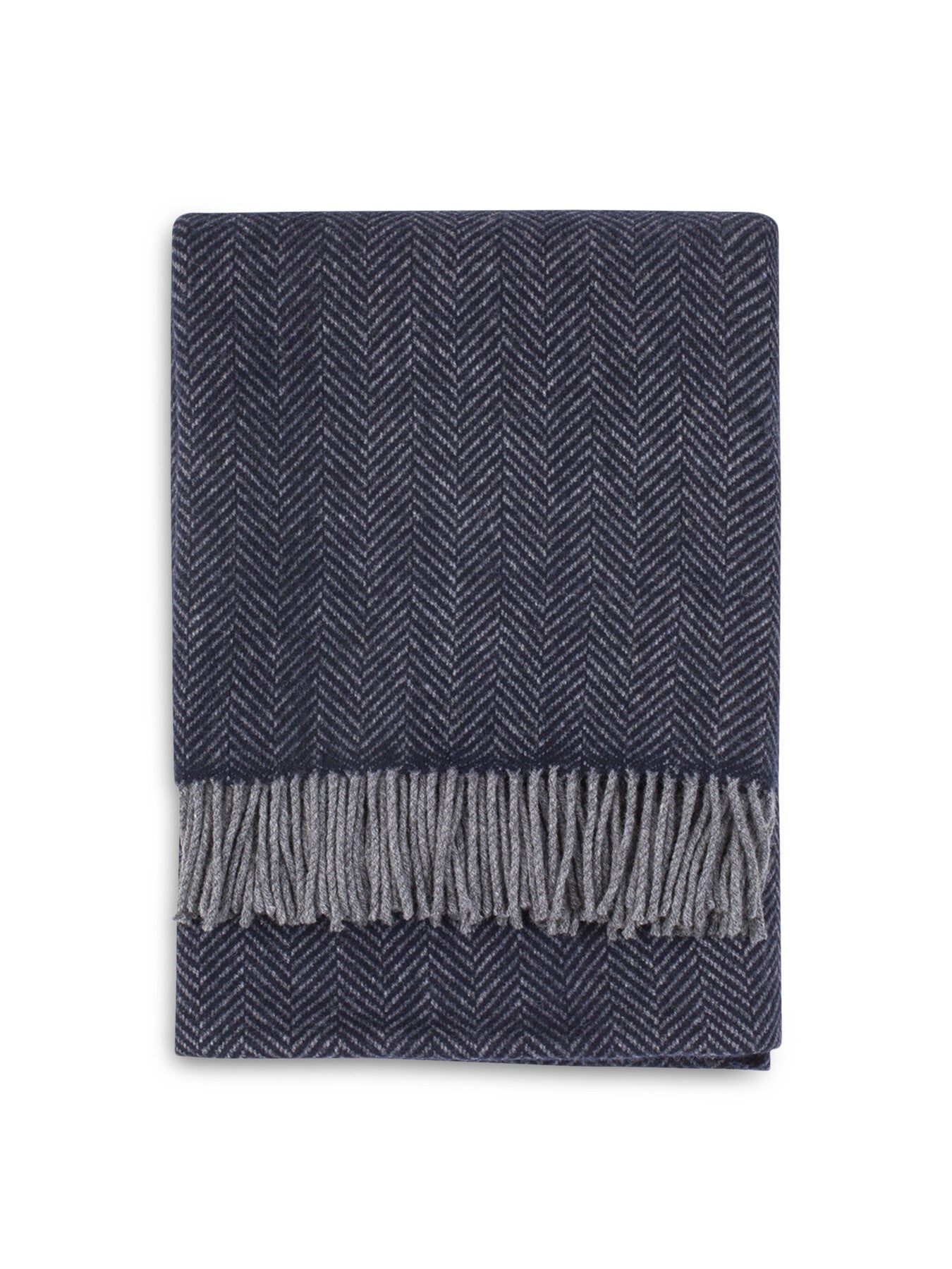 Merino & Cashmere Throw Herringbone