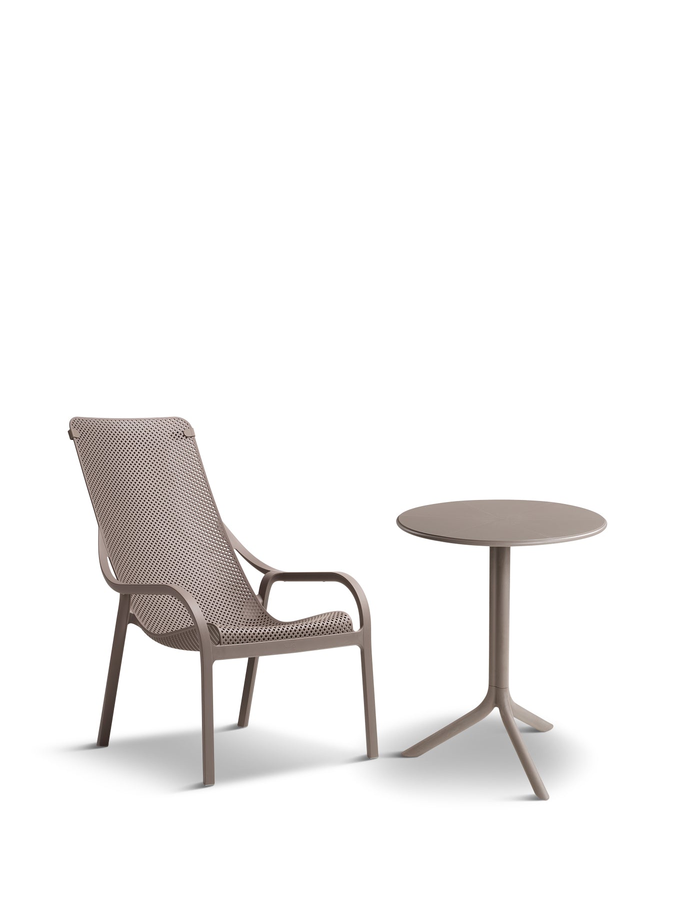 Net Lounge Set with 2 Chairs & Spritz Table Tortora