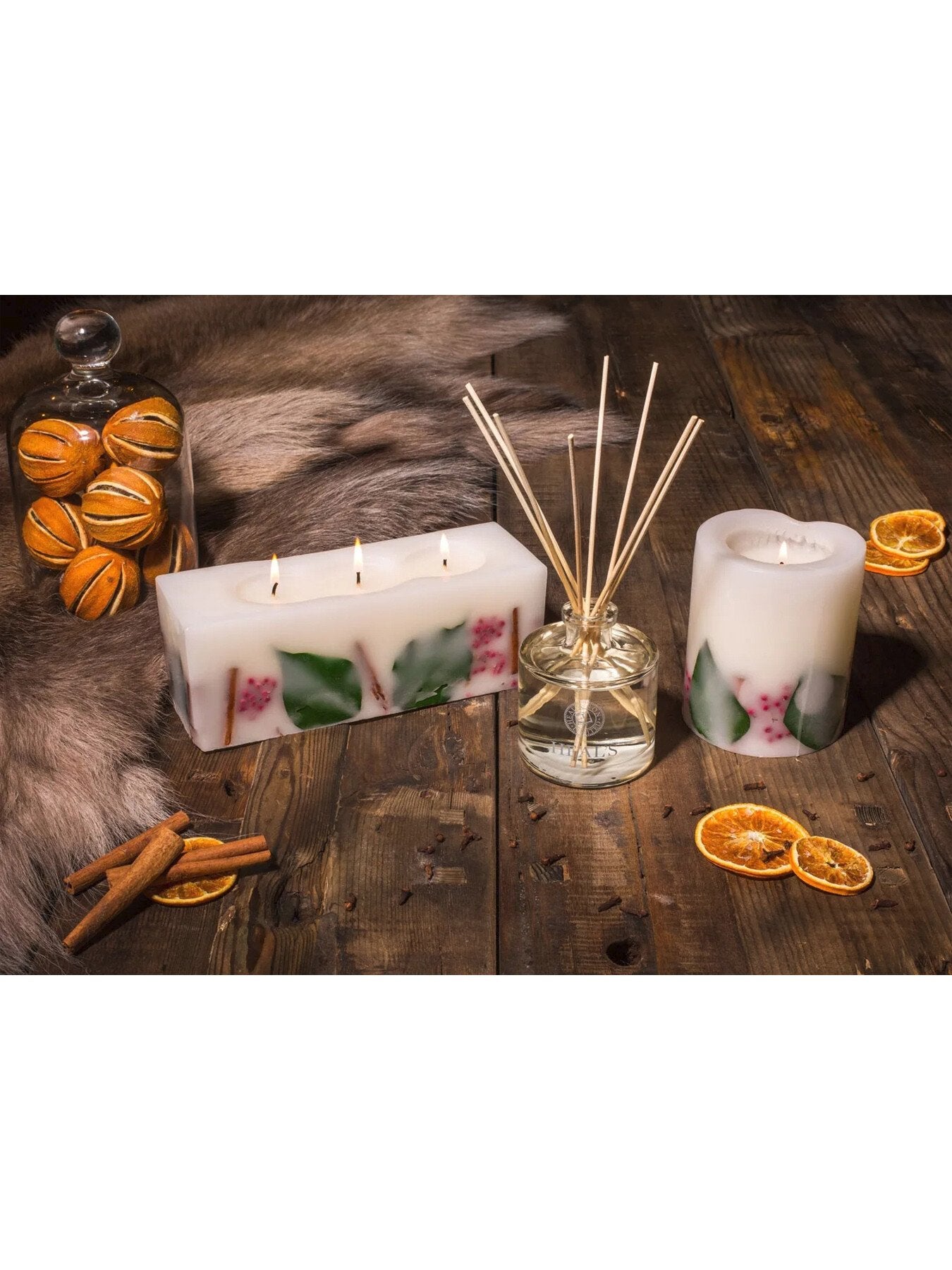 Winter Spice Brick Candle With Botanicals