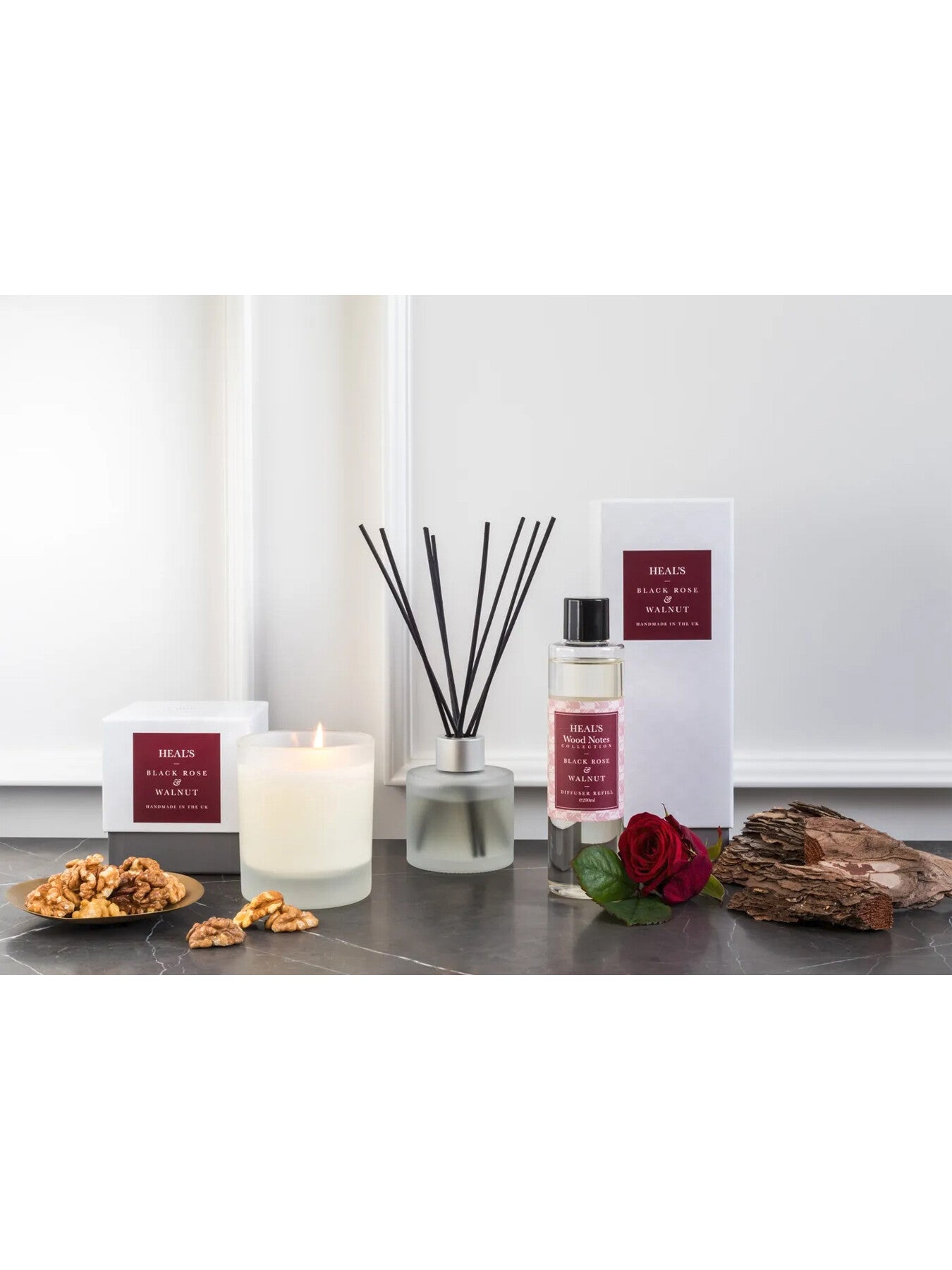 Black Rose and Walnut Natural Reed Diffuser