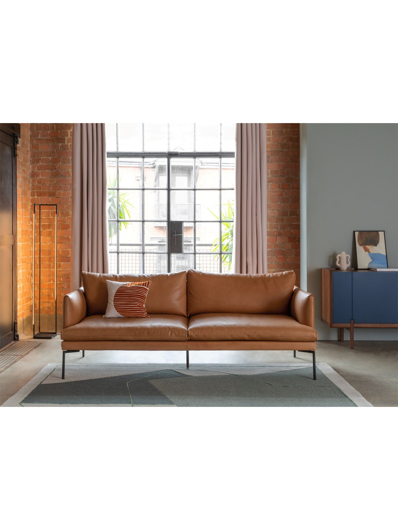 Matera 3 Seater Sofa Daino Leather Treacle