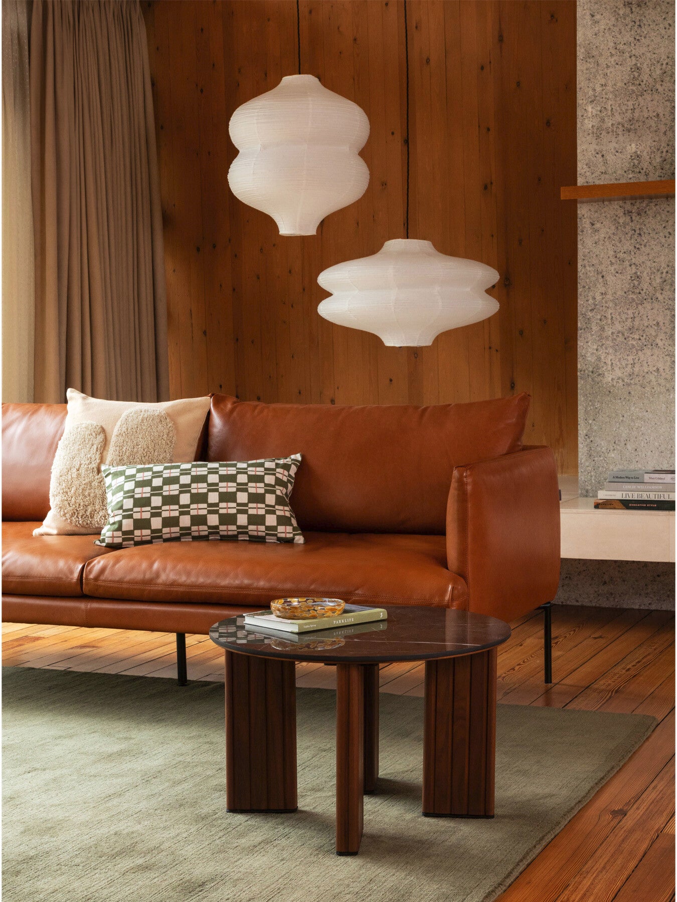 Matera 3 Seater Sofa Daino Leather Treacle