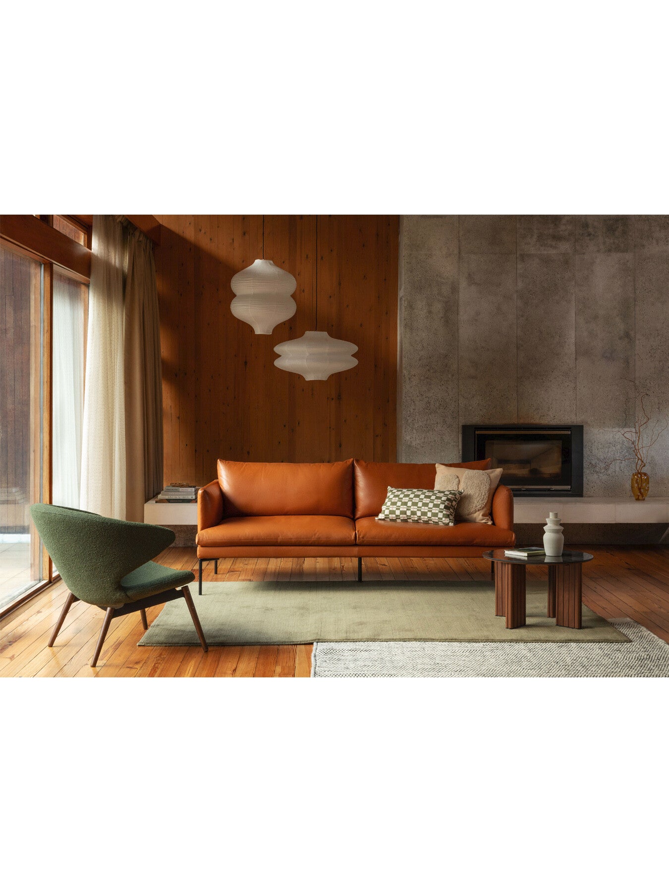 Matera 3 Seater Sofa Daino Leather Treacle