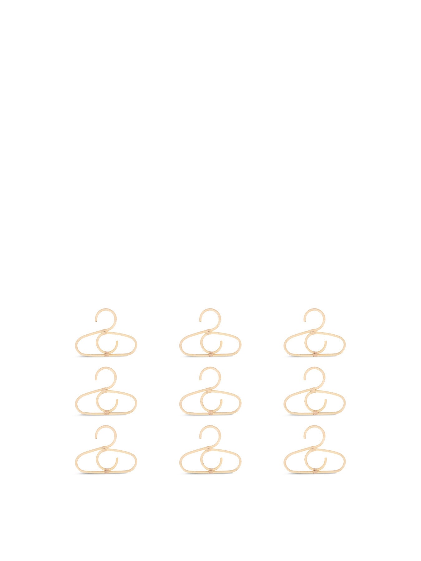 Aria Set of 9 Hangers Natural