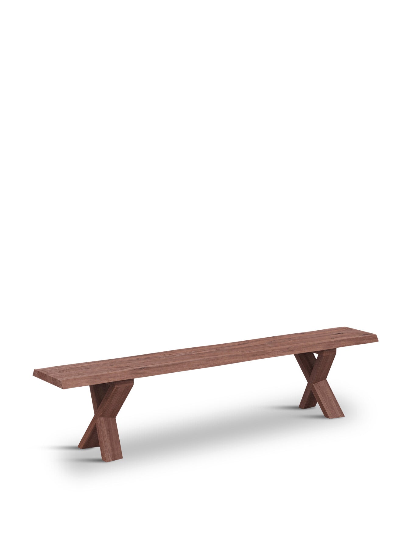 Oslo Bench Walnut Straight Edge