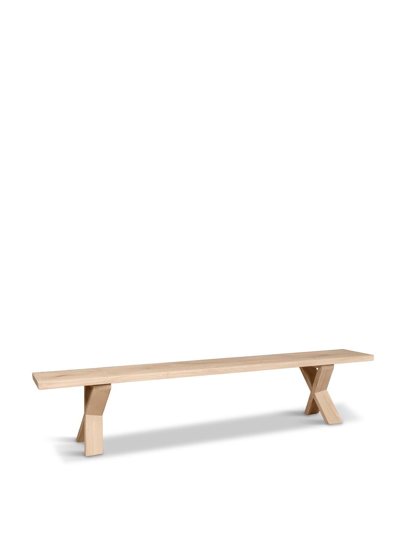 Oslo Bench White Oak Straight Edge