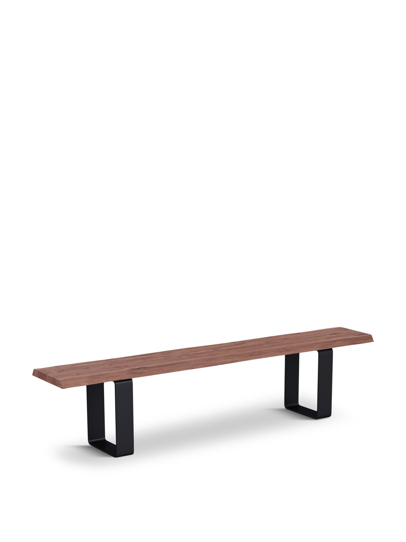 Prague Bench Walnut Straight Edge
