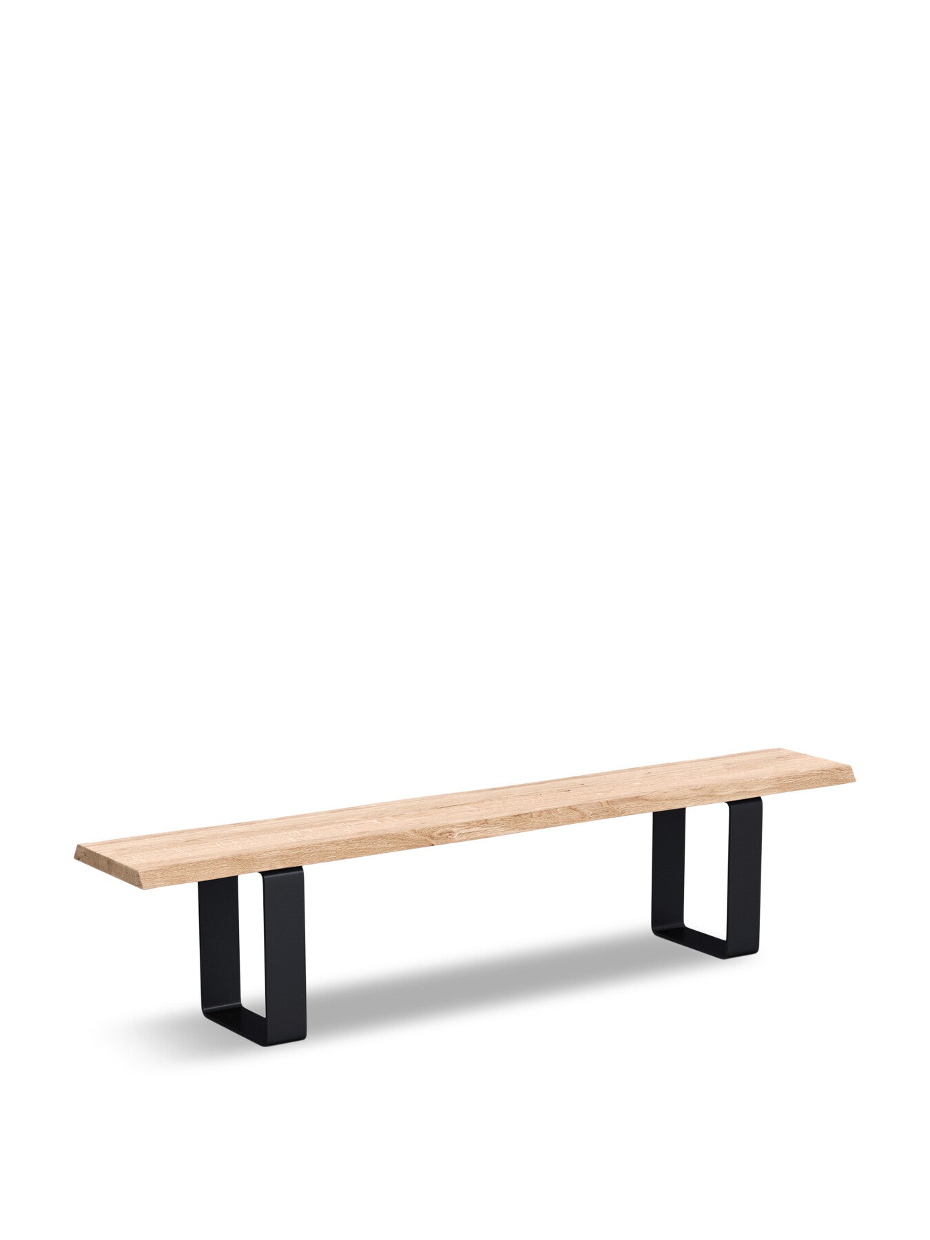 Prague Bench White Oak Straight Edge