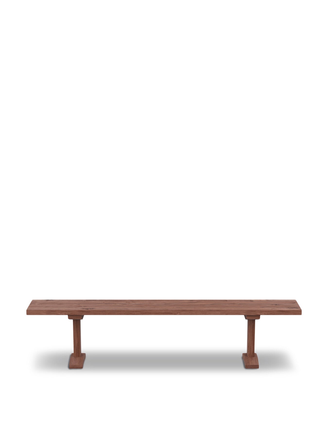Lisbon Bench Walnut Straight Edge