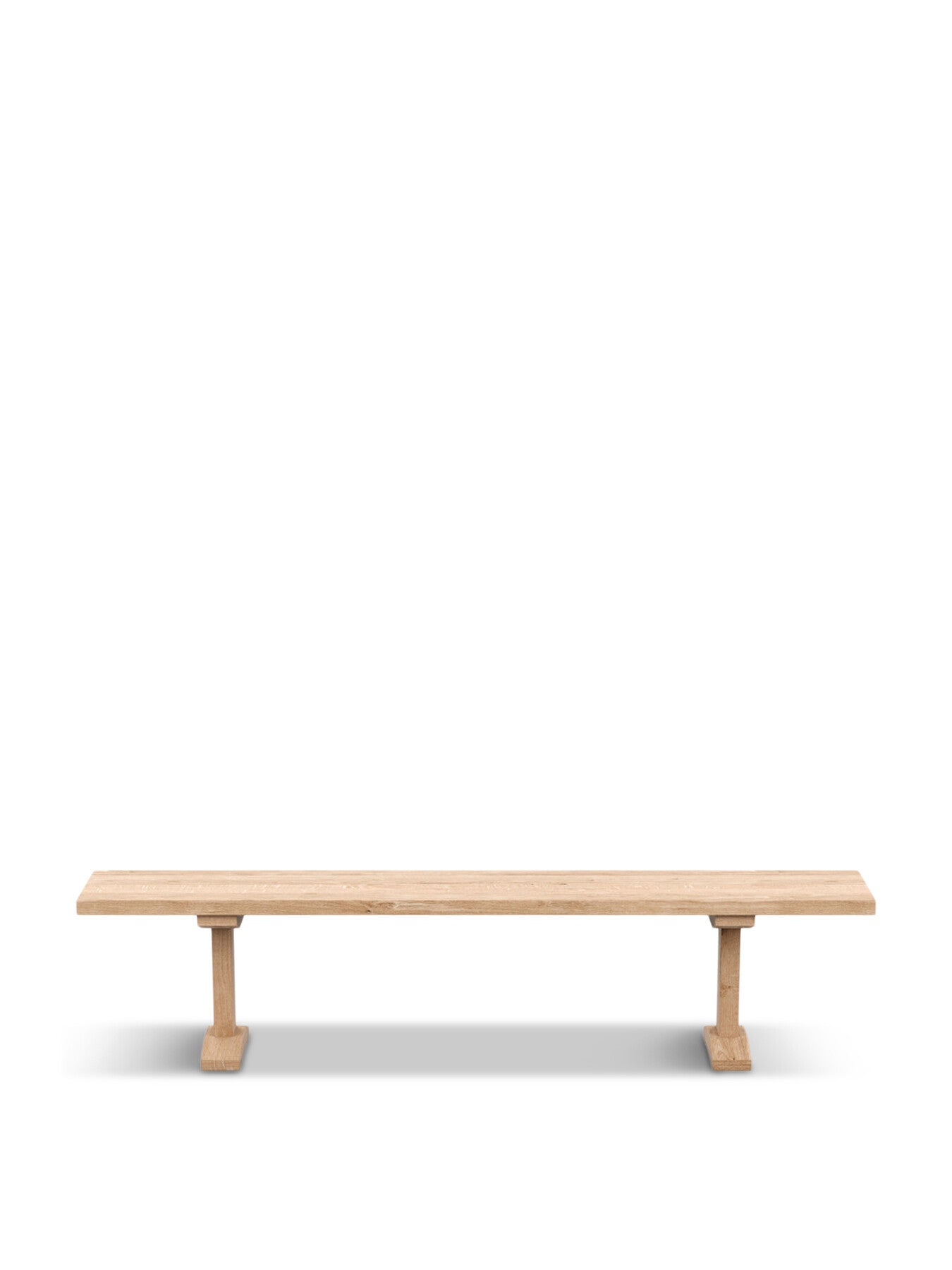Lisbon Bench White Oak Straight Edge