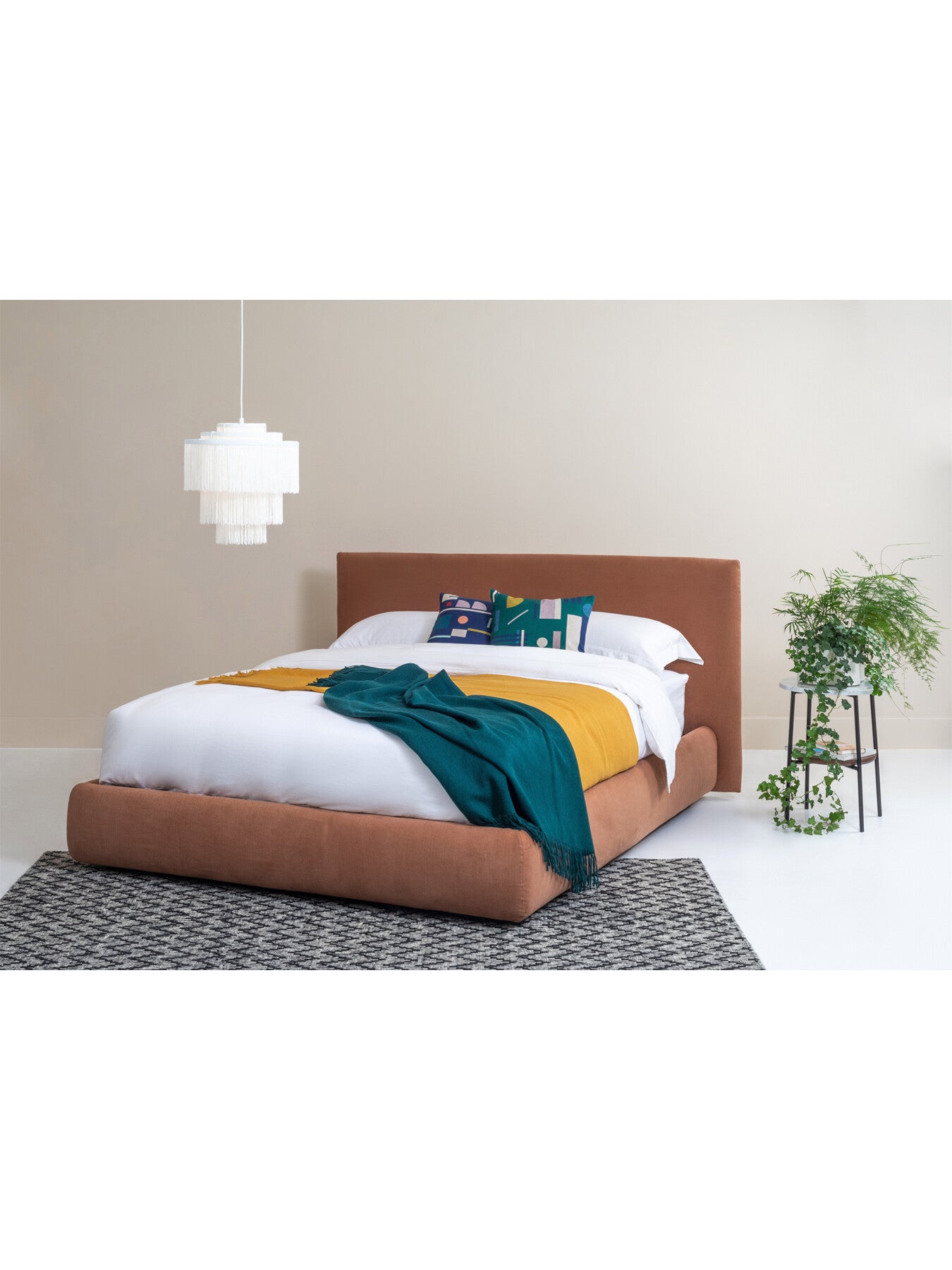Alba Storage Bed King Siena Cotton Clay
