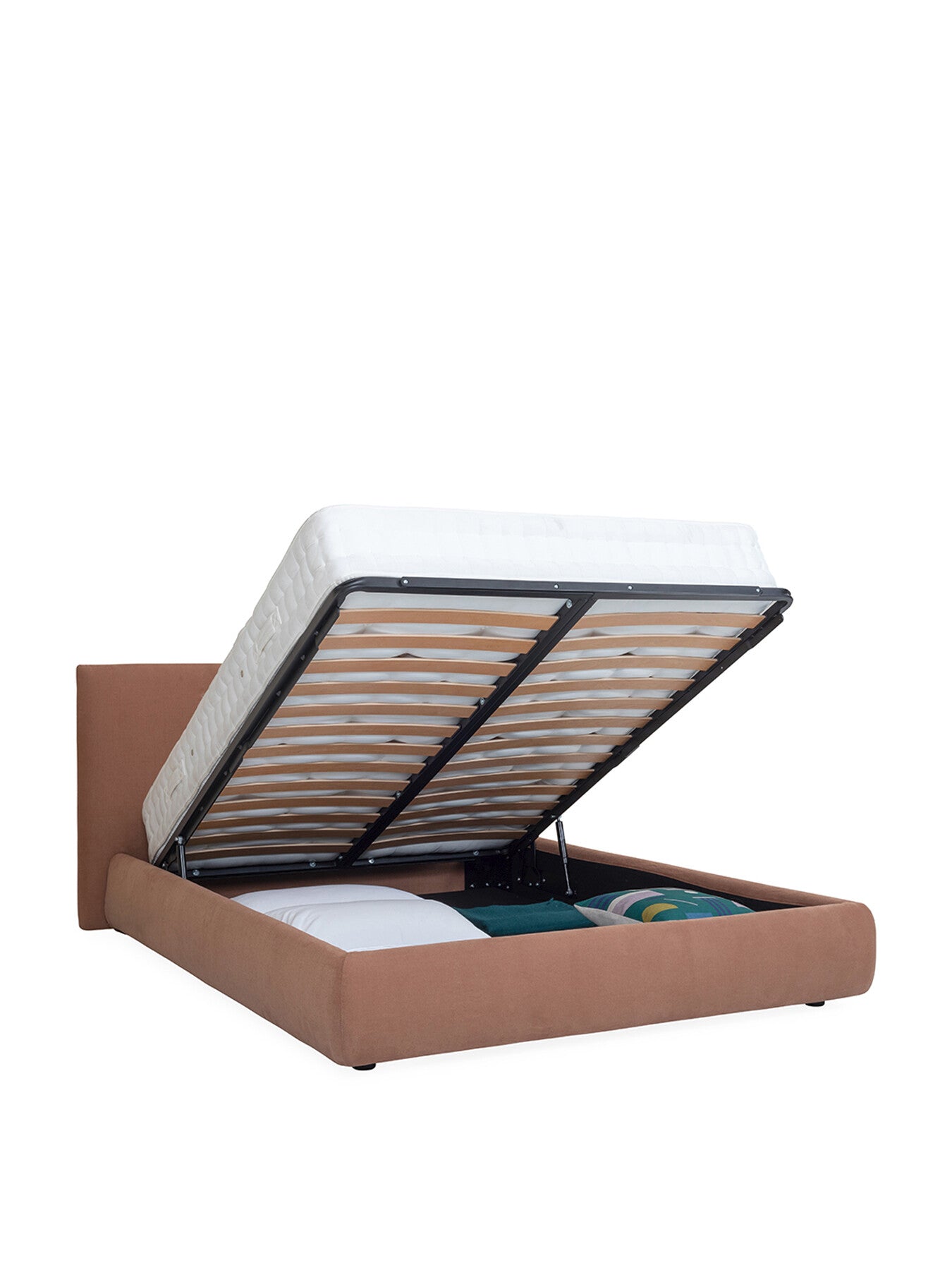 Alba Storage Bed King Siena Cotton Clay