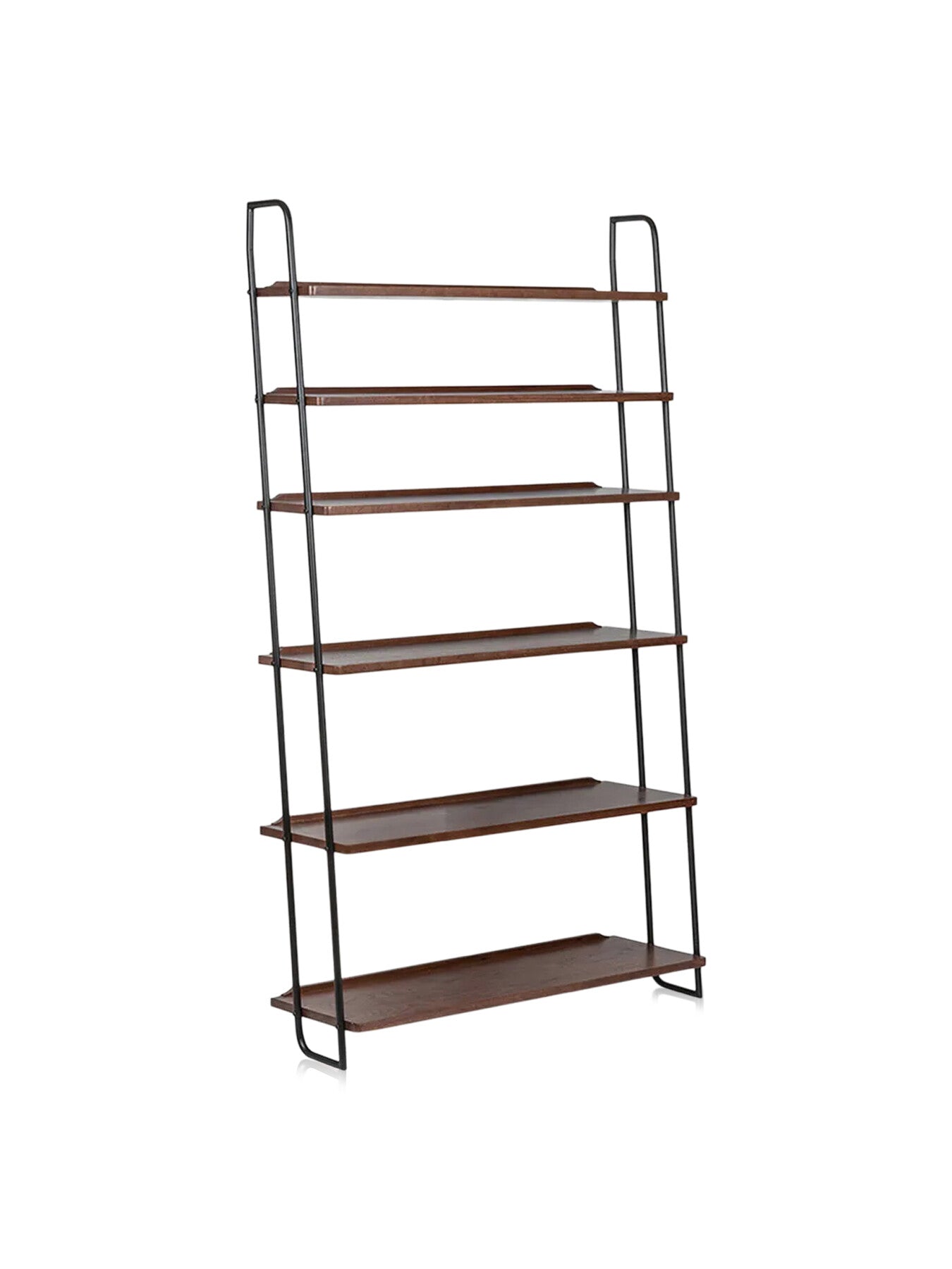 Brunel Lean To Wide Shelves Dark Wood