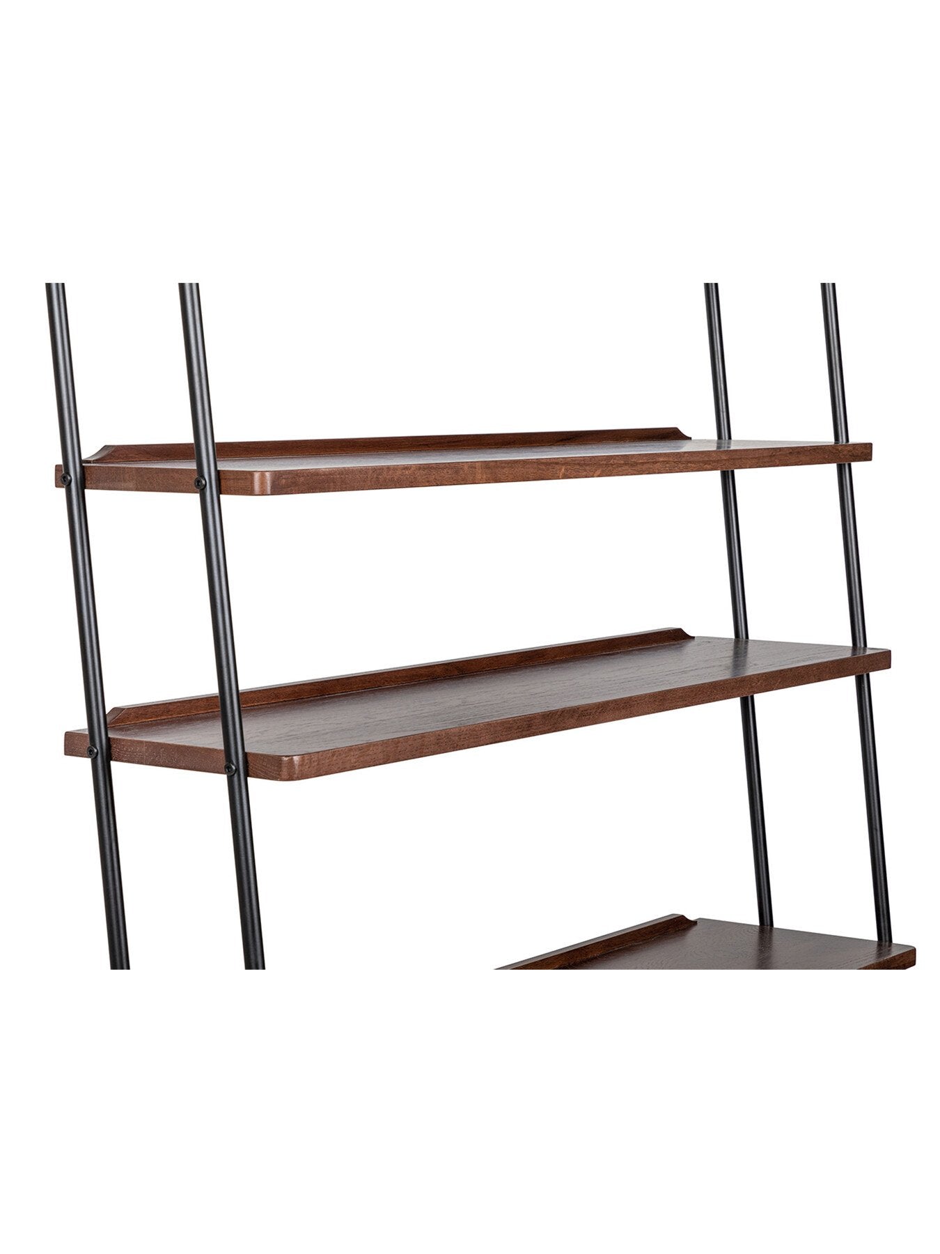 Brunel Lean To Wide Shelves Dark Wood