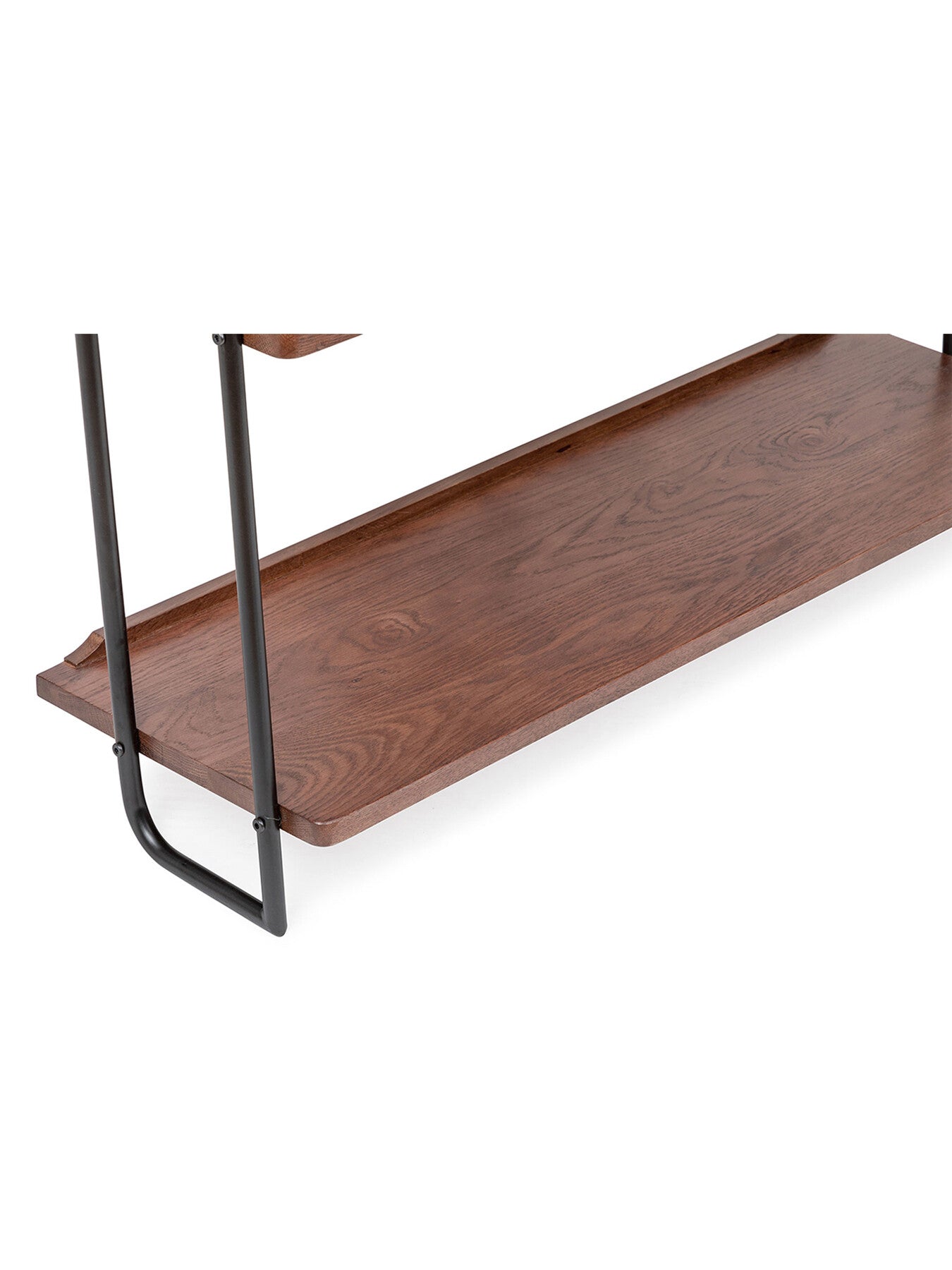 Brunel Lean To Wide Shelves Dark Wood