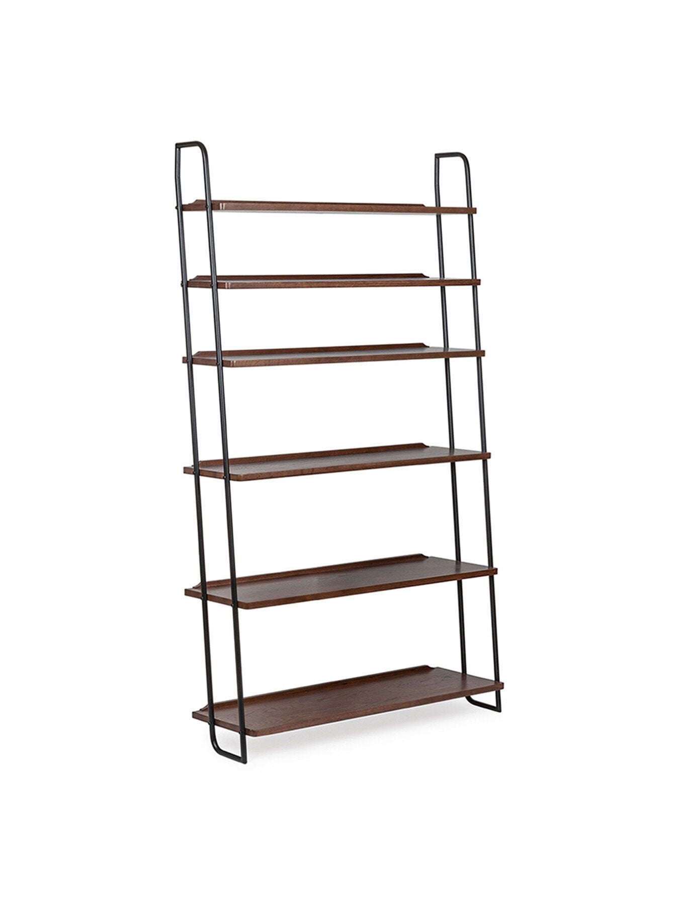 Brunel Lean To Wide Shelves Dark Wood