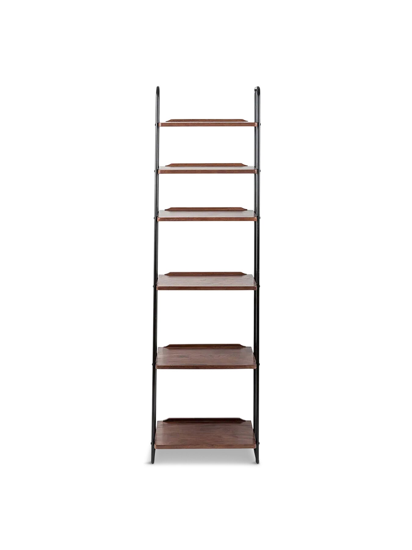 Brunel Lean To Narrow Shelves Dark Wood