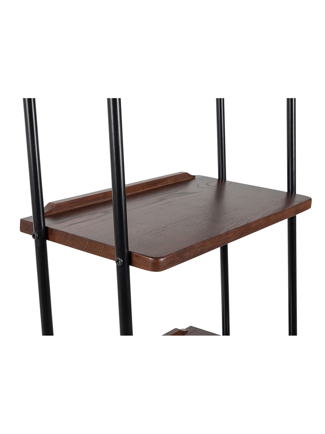 Brunel Lean To Narrow Shelves Dark Wood