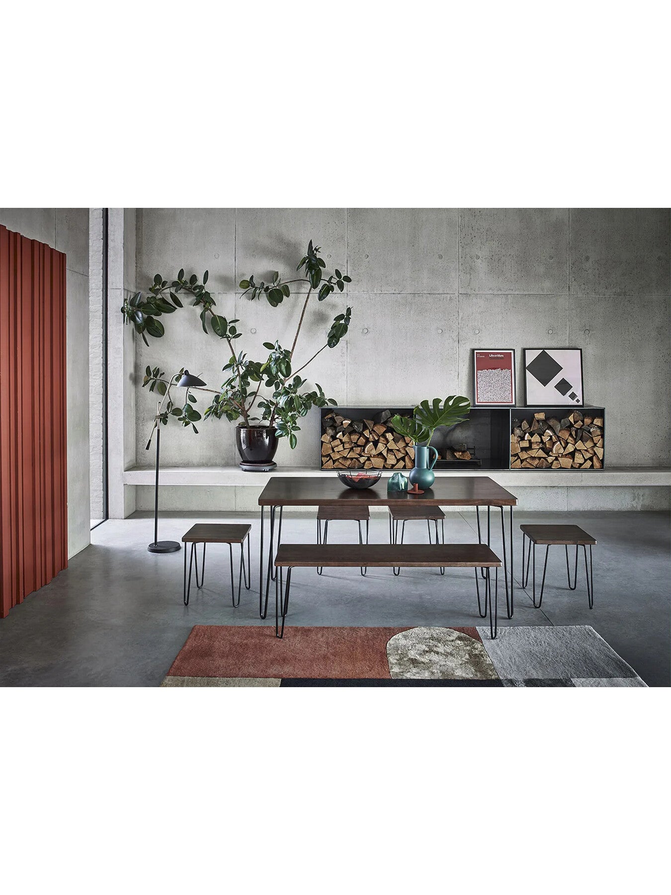 Brunel Stool Dark Wood