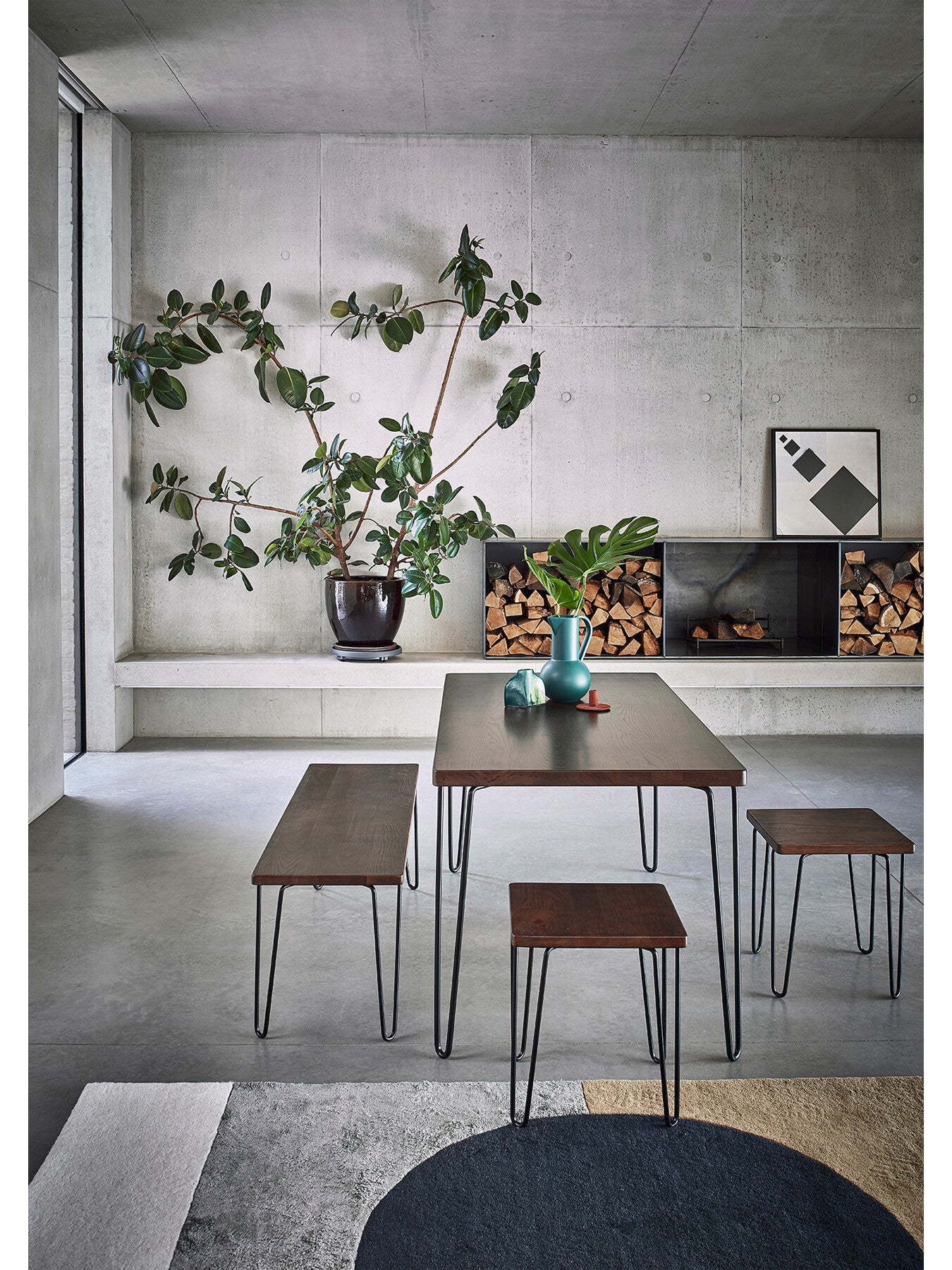 Brunel Stool Dark Wood