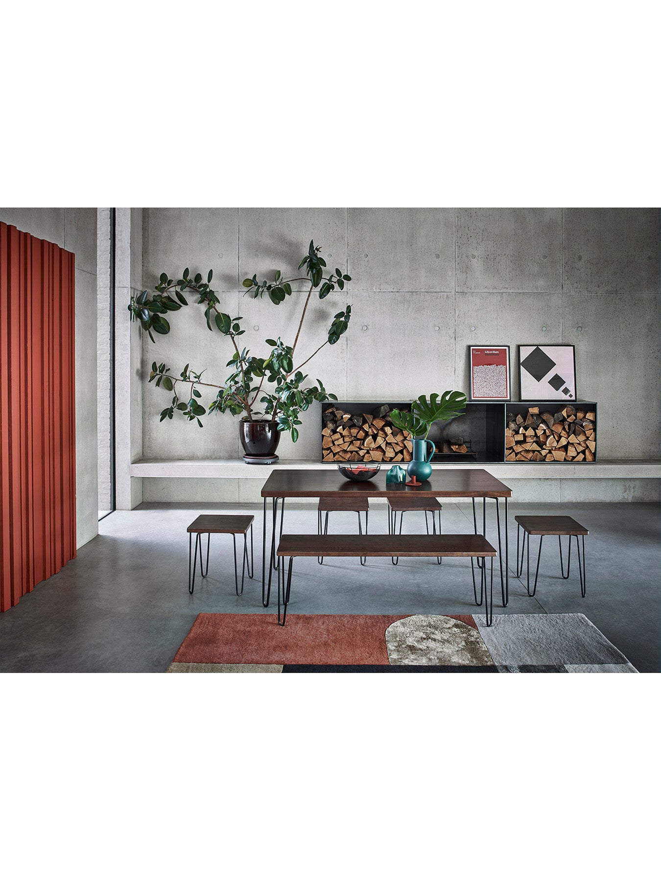 Brunel Stool Dark Wood