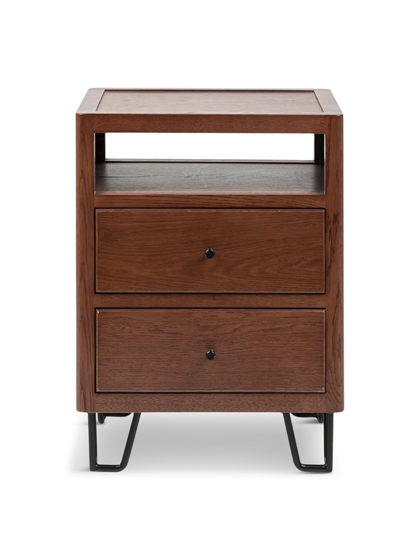 Brunel Bedside Table Dark Wood