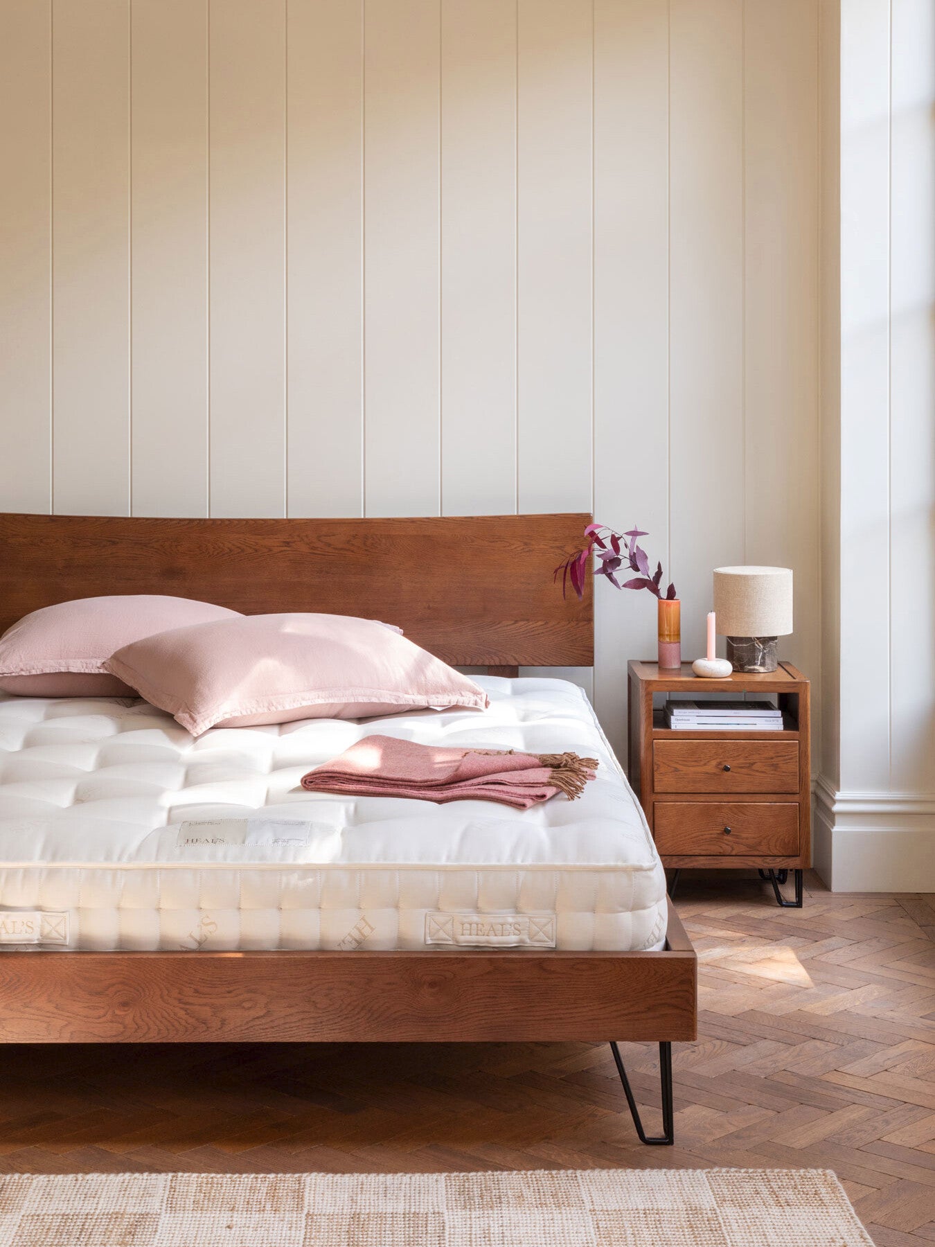 Brunel Bedside Table Dark Wood