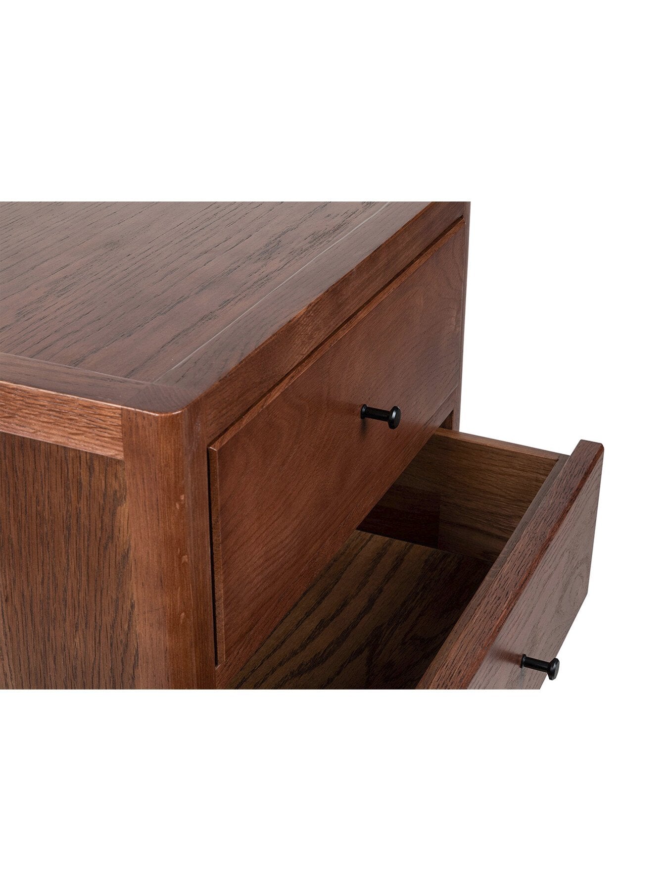 Brunel Bedside Table Dark Wood