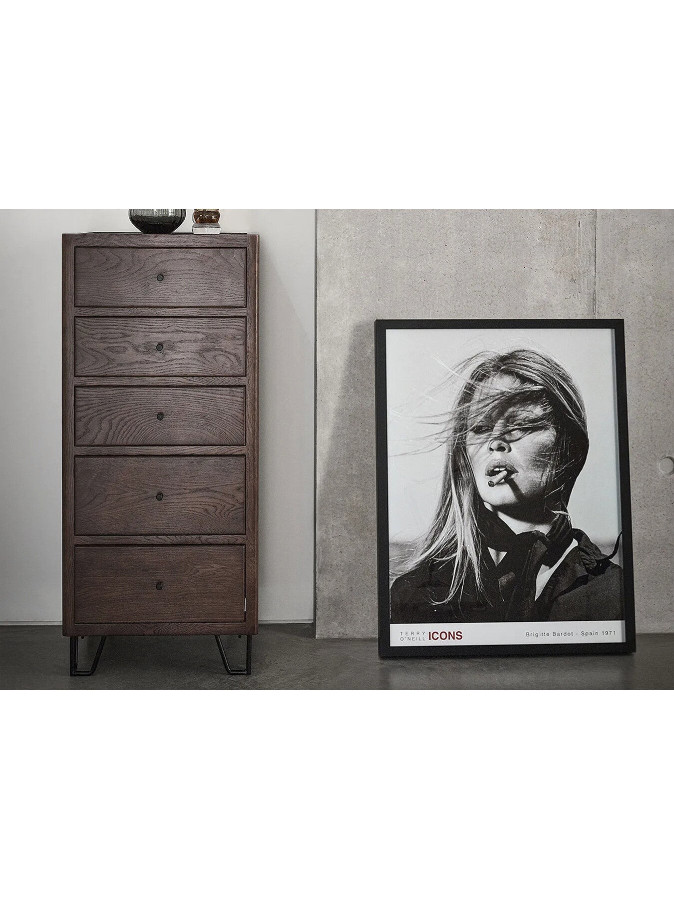 Brunel Tall Chest Dark Wood